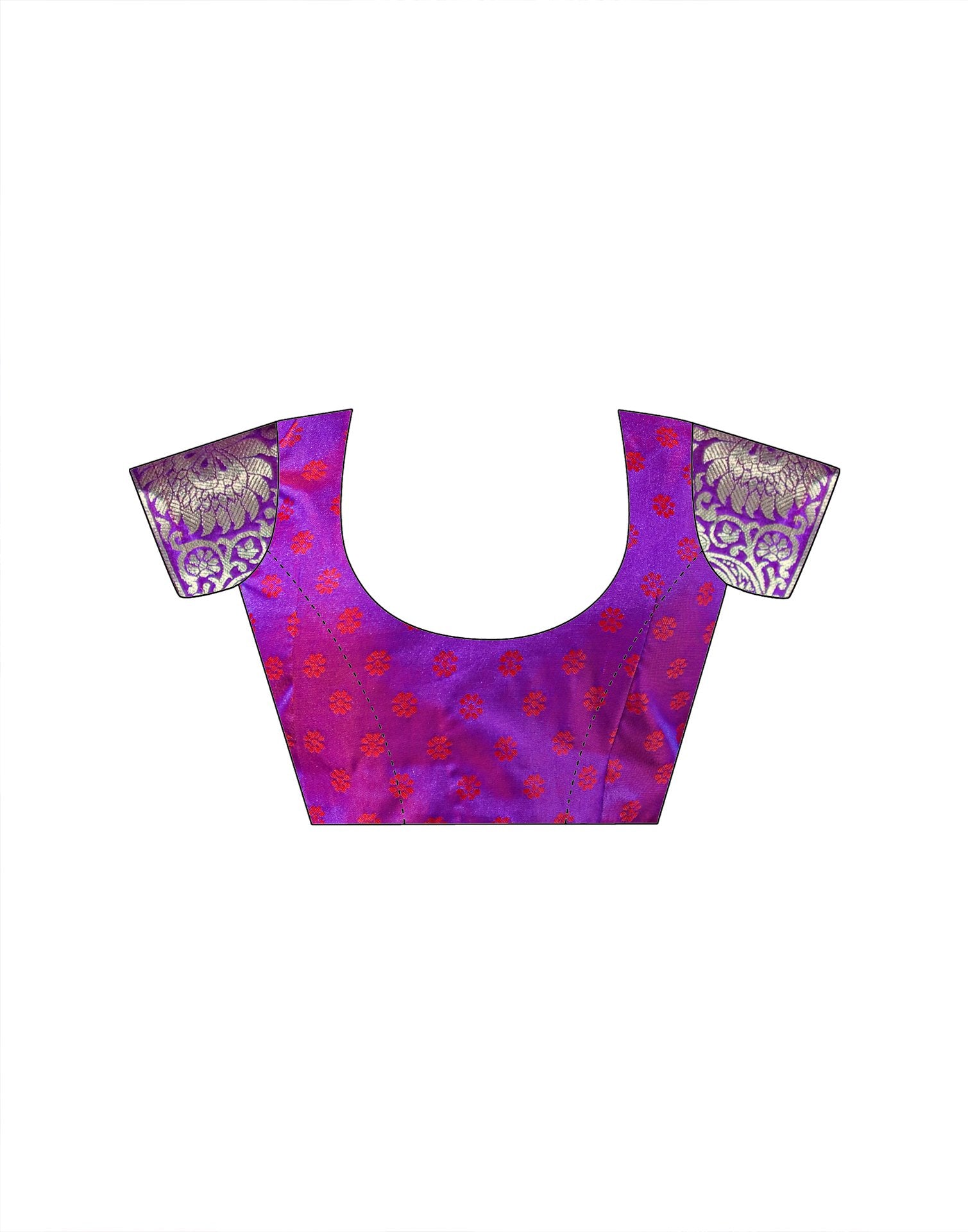 Purple Silk Woven Banarasi Saree