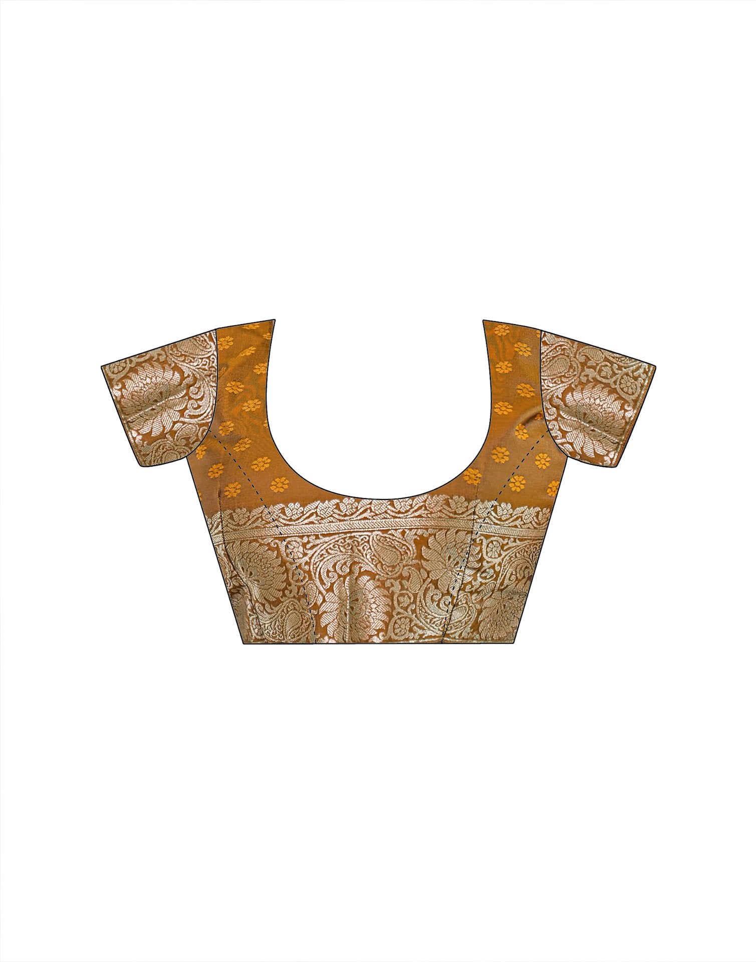 Dusty Mustard Silk Woven Banarasi Saree