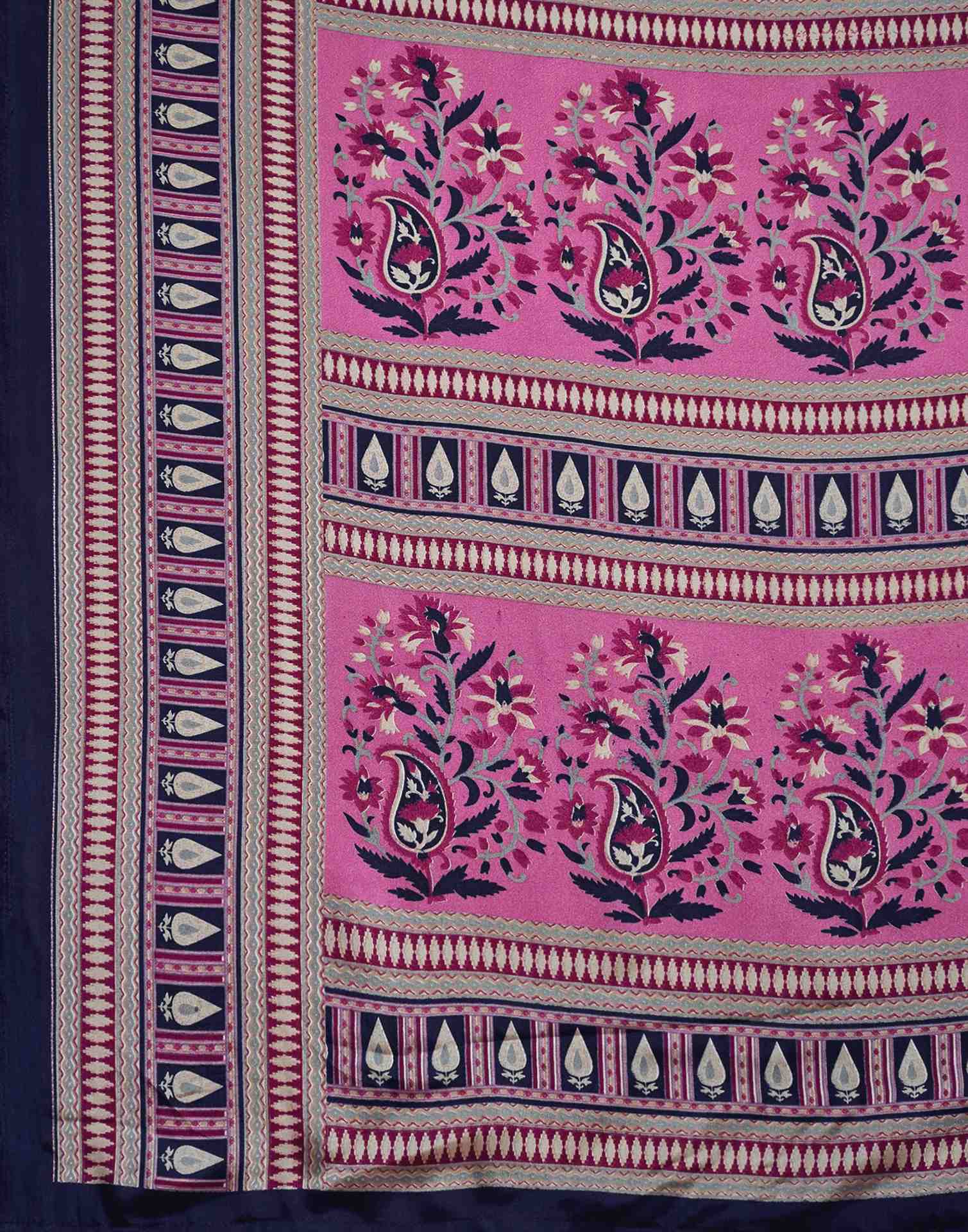 Light Purple Crepe Silk Printed Saree