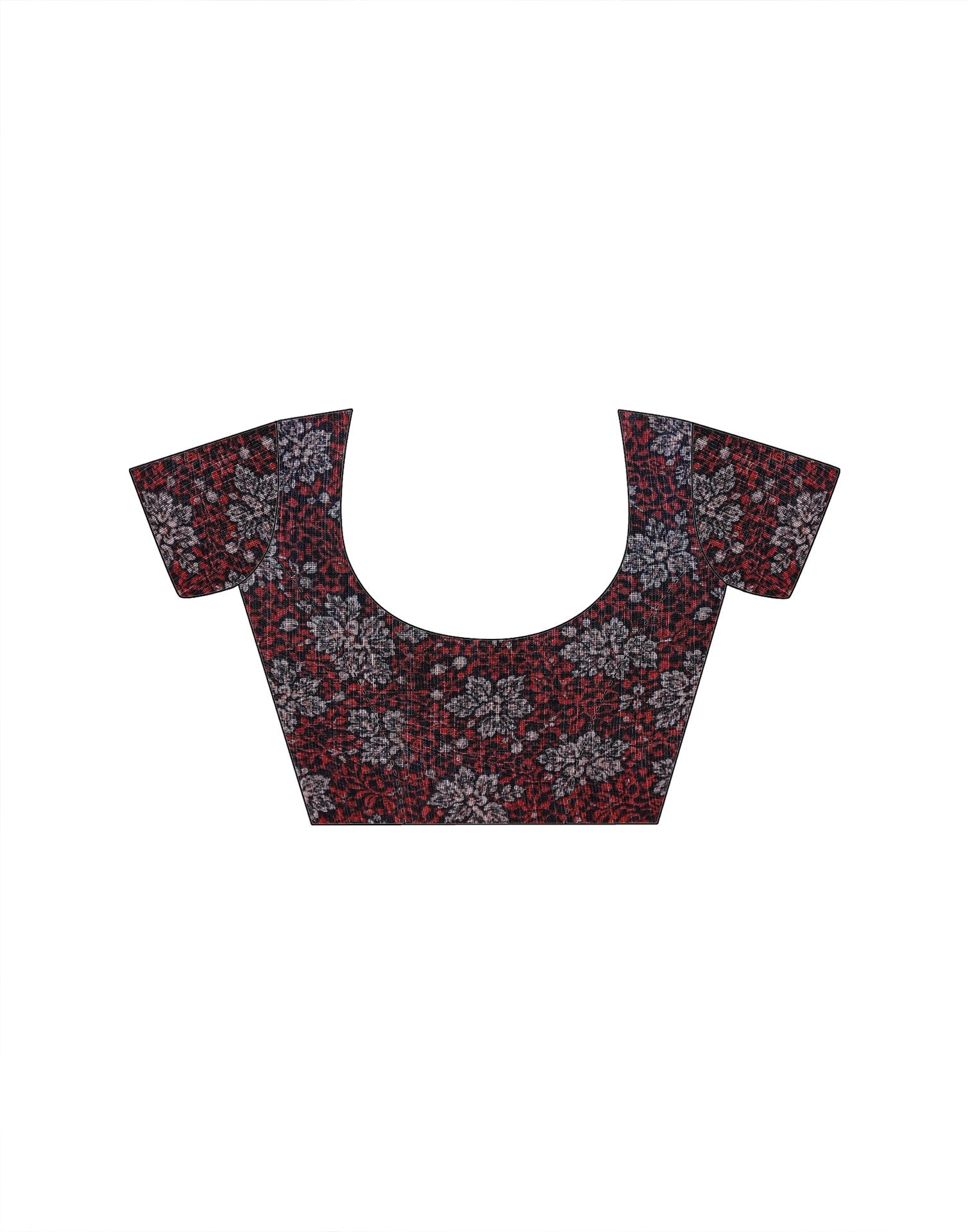 White Linen Printed Saree