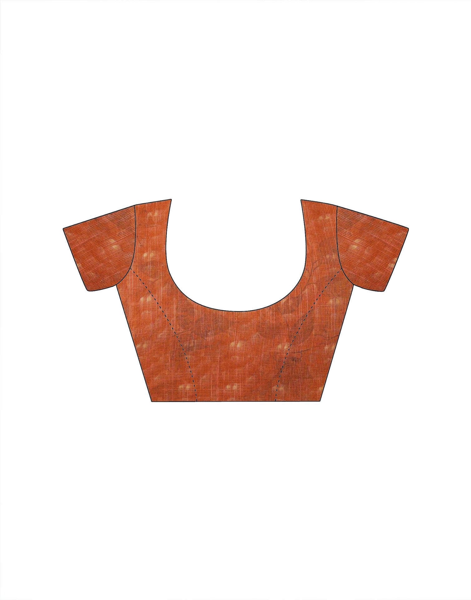 Off White Linen Printed Saree