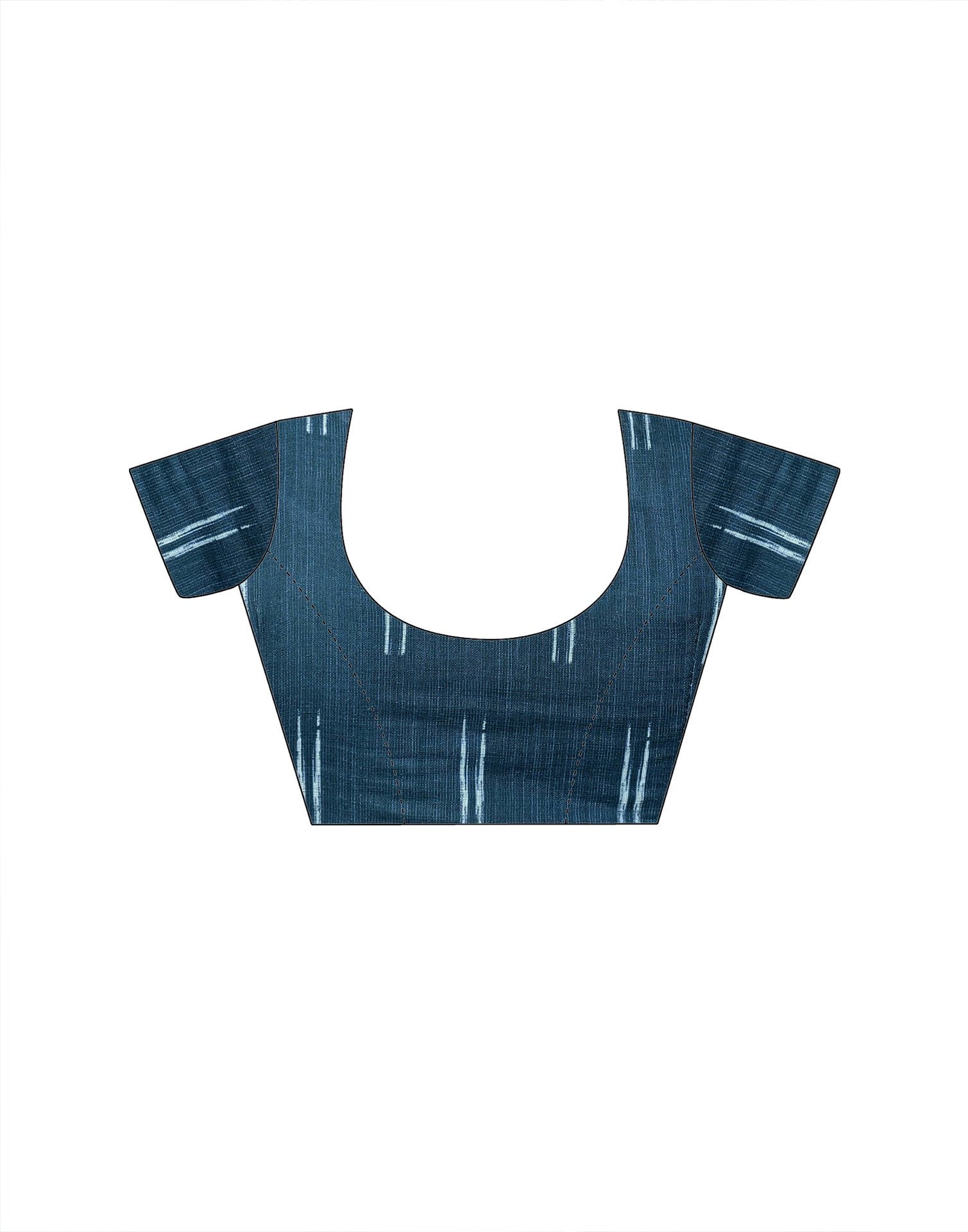 Brown Linen Printed Saree