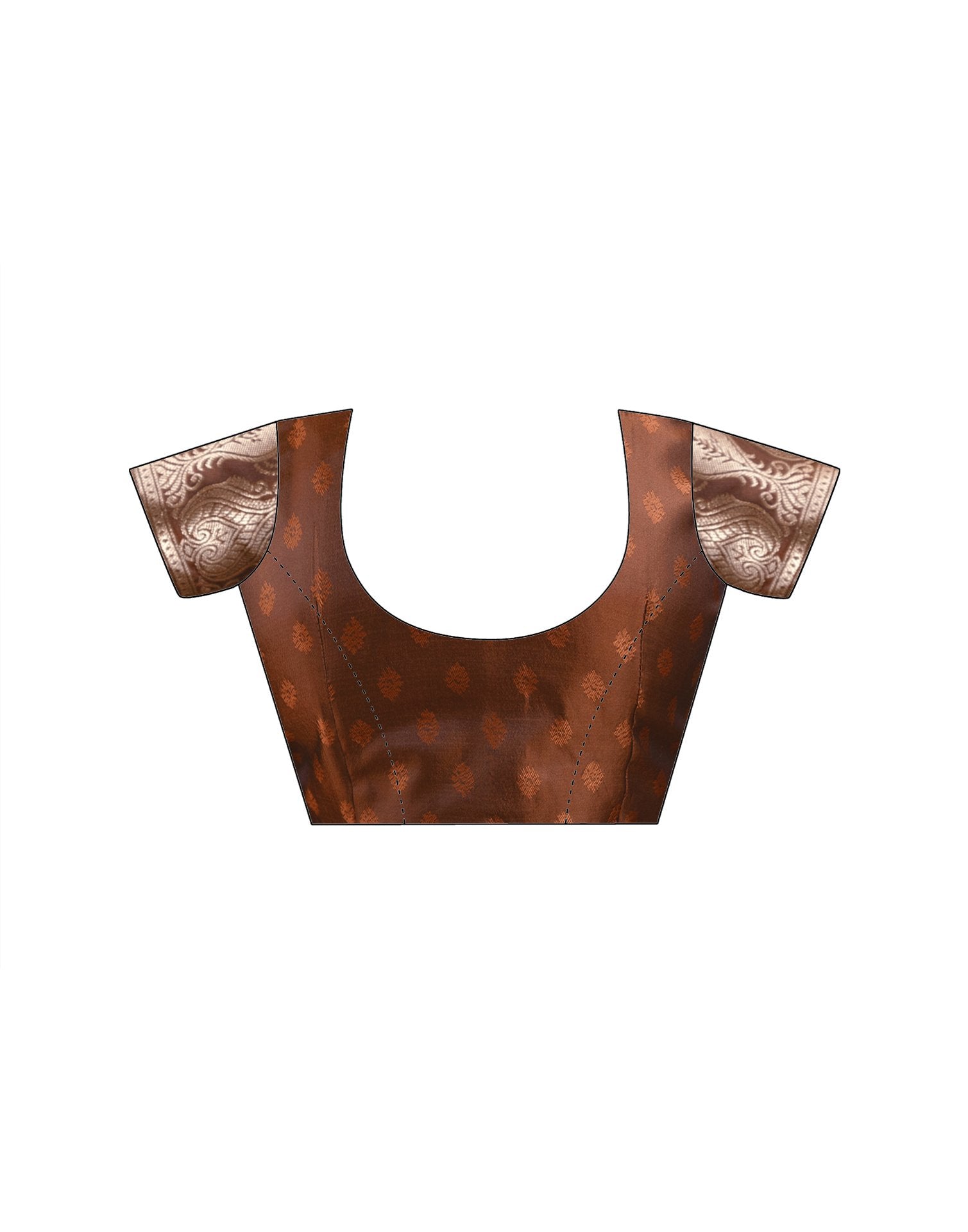 Brown Silk Woven Banarasi Saree