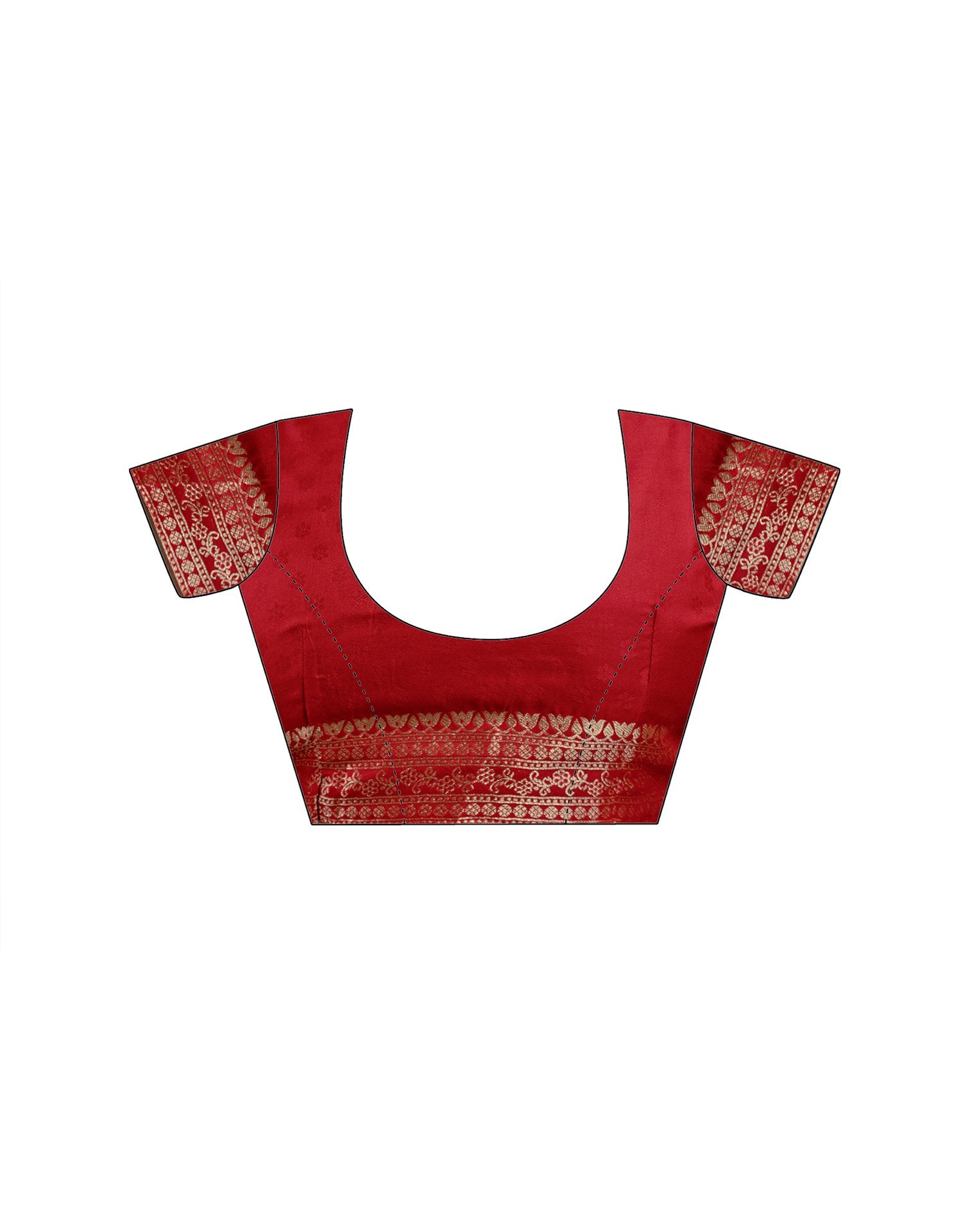 Red Silk Woven Banarasi Saree