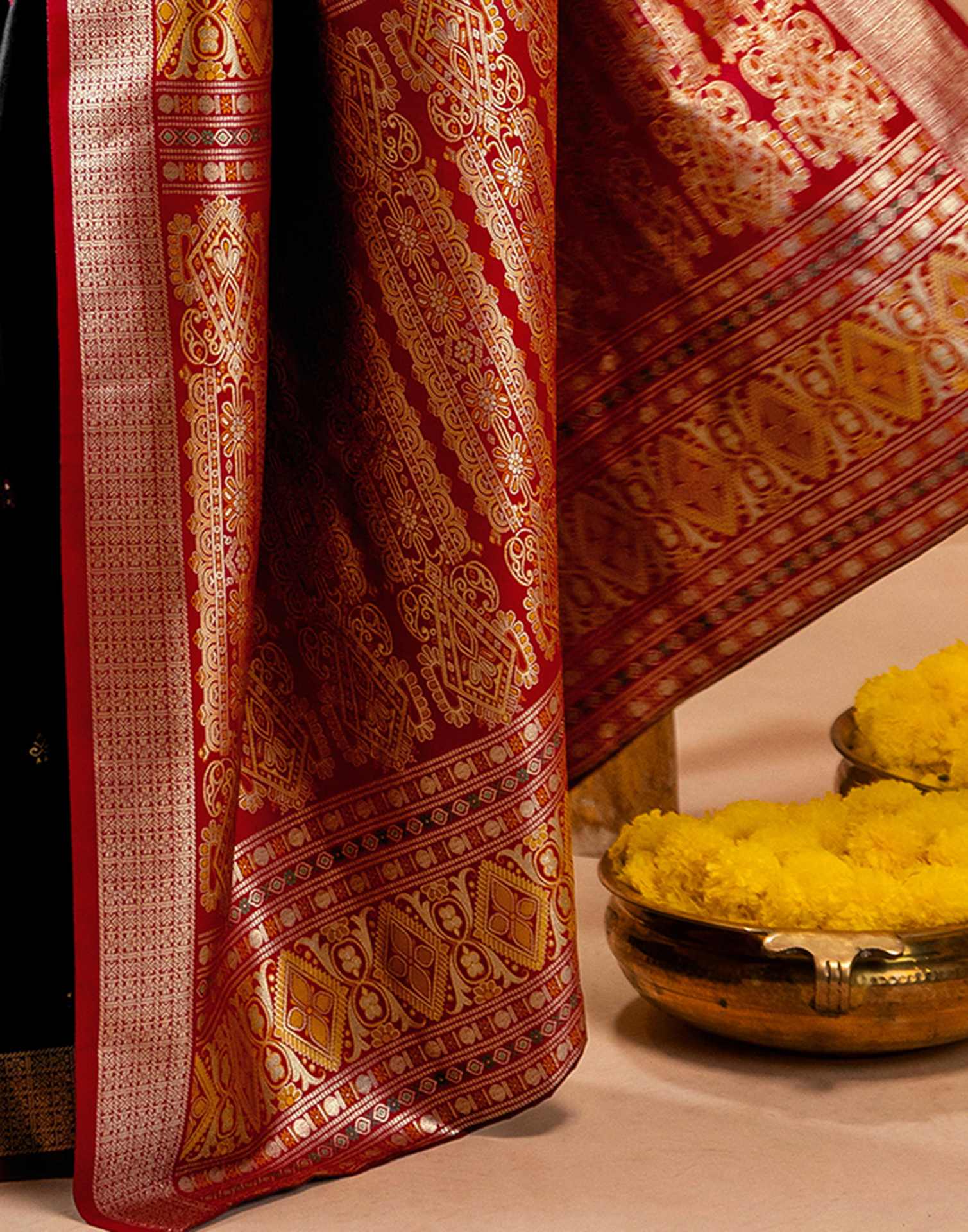 Black Silk Woven Banarasi Saree