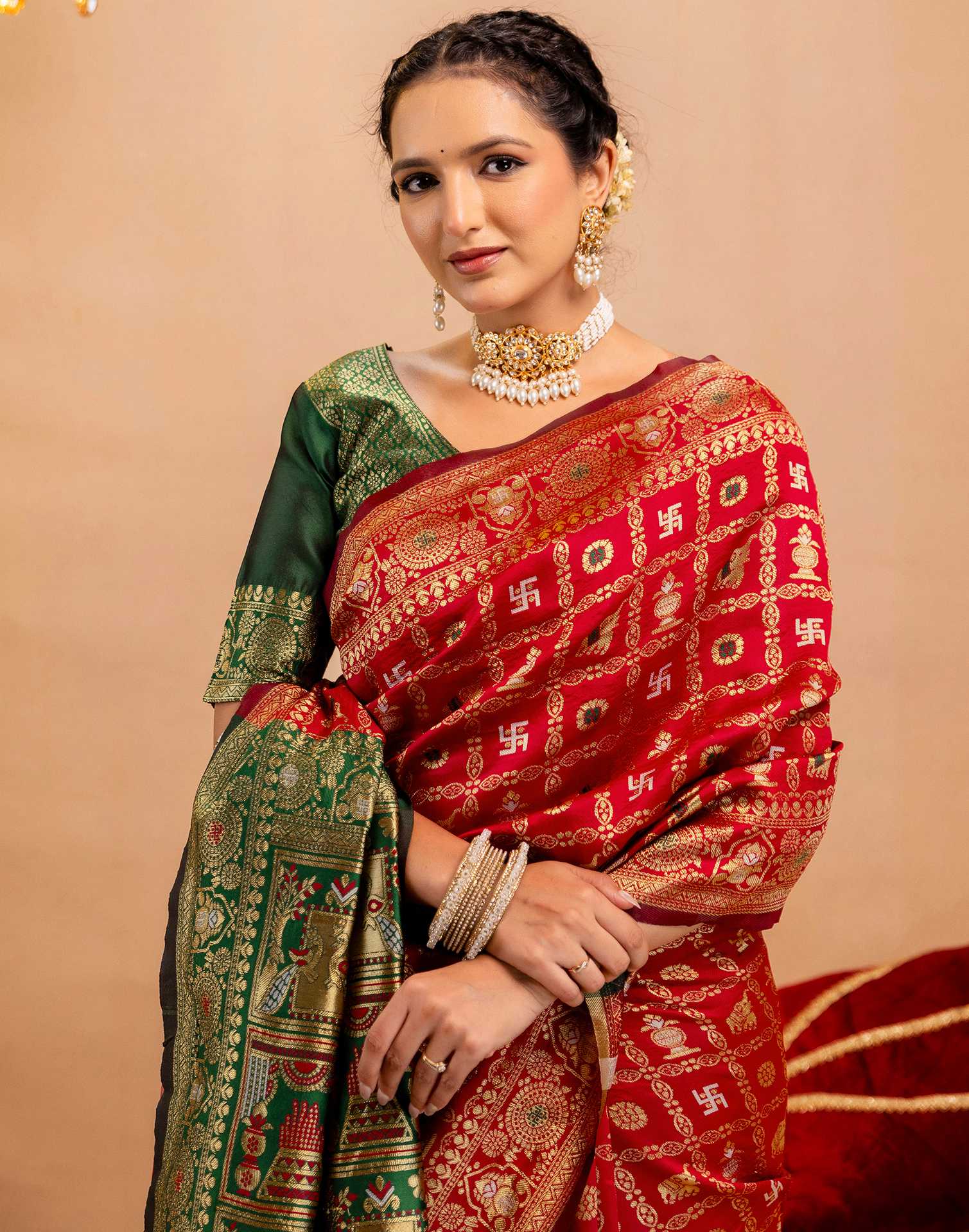 Red Silk Woven Patola Saree