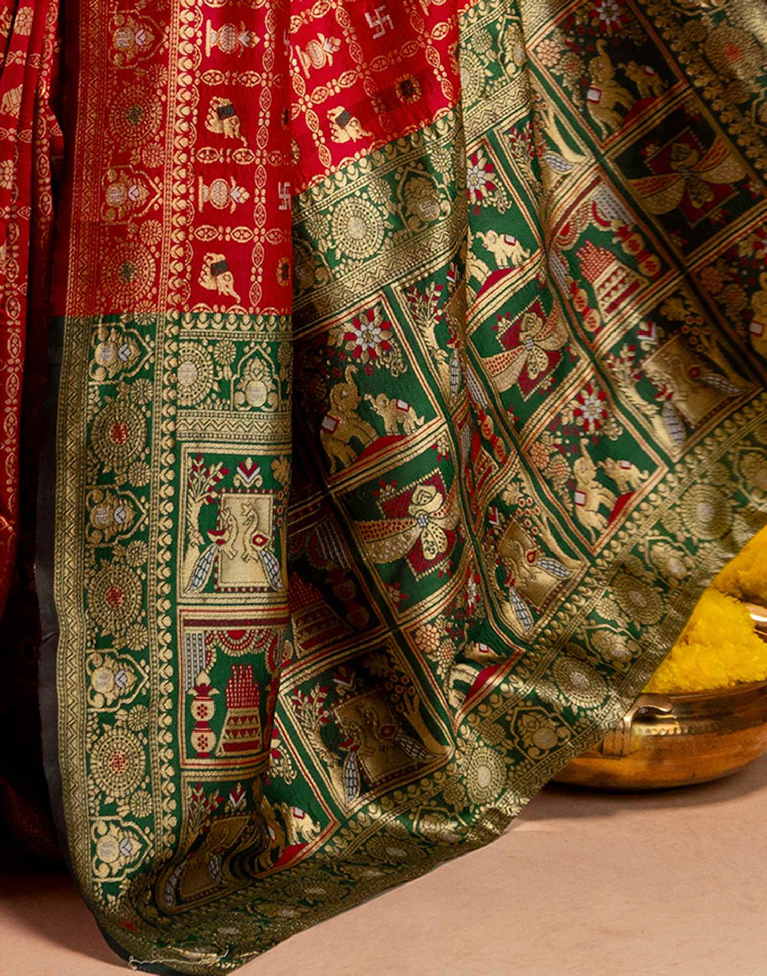 Red Silk Woven Patola Saree
