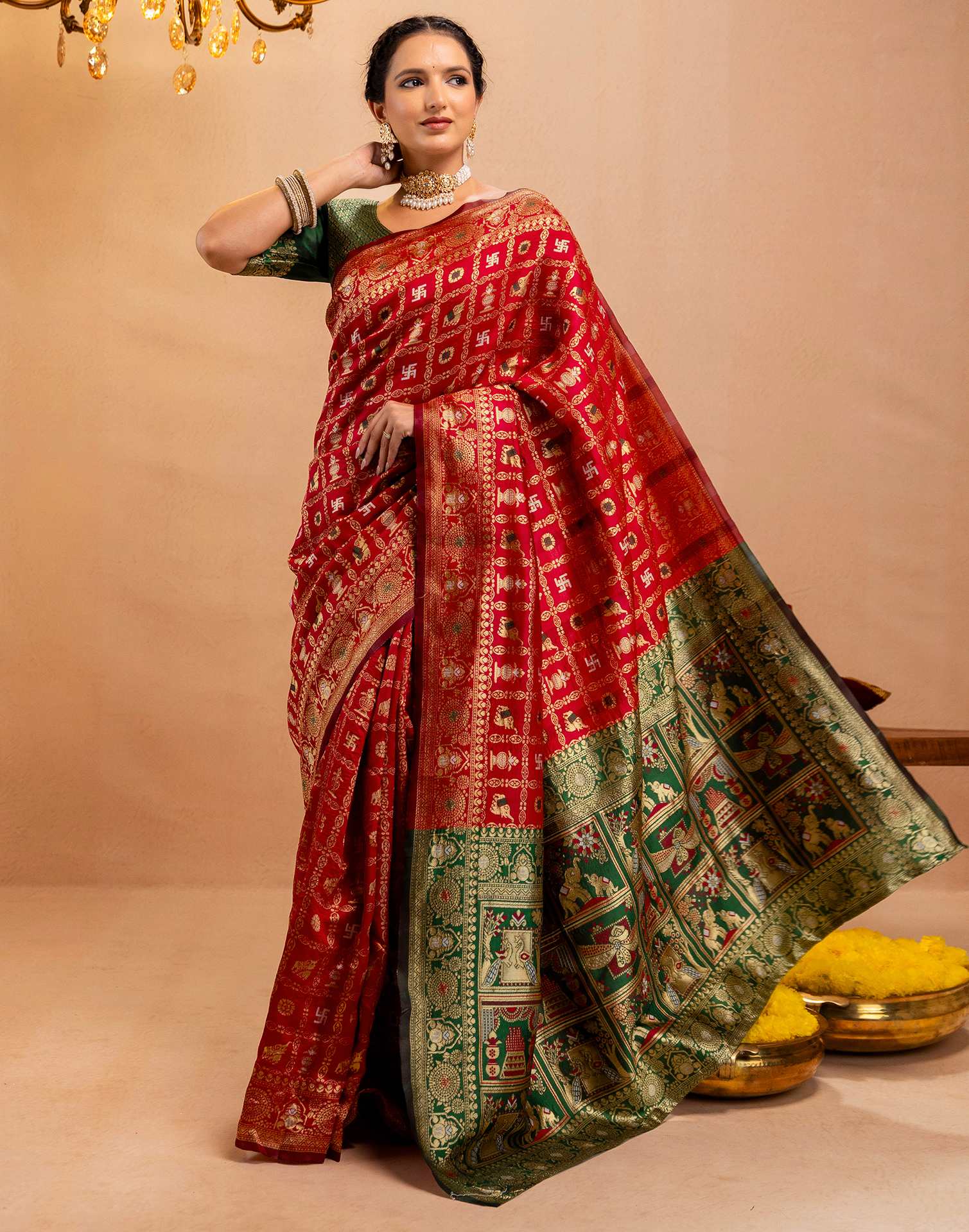 Red Silk Woven Patola Saree