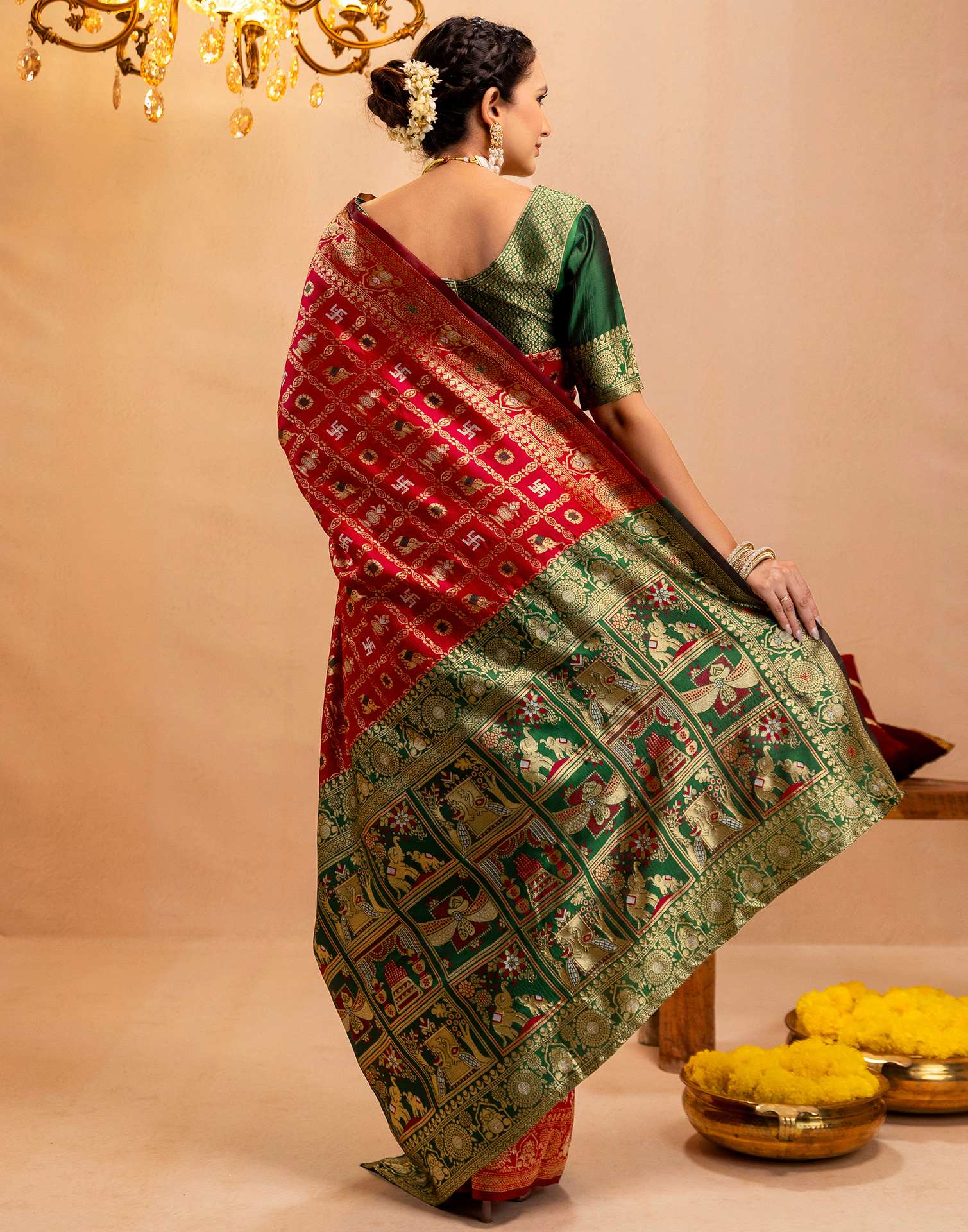 Red Silk Woven Patola Saree