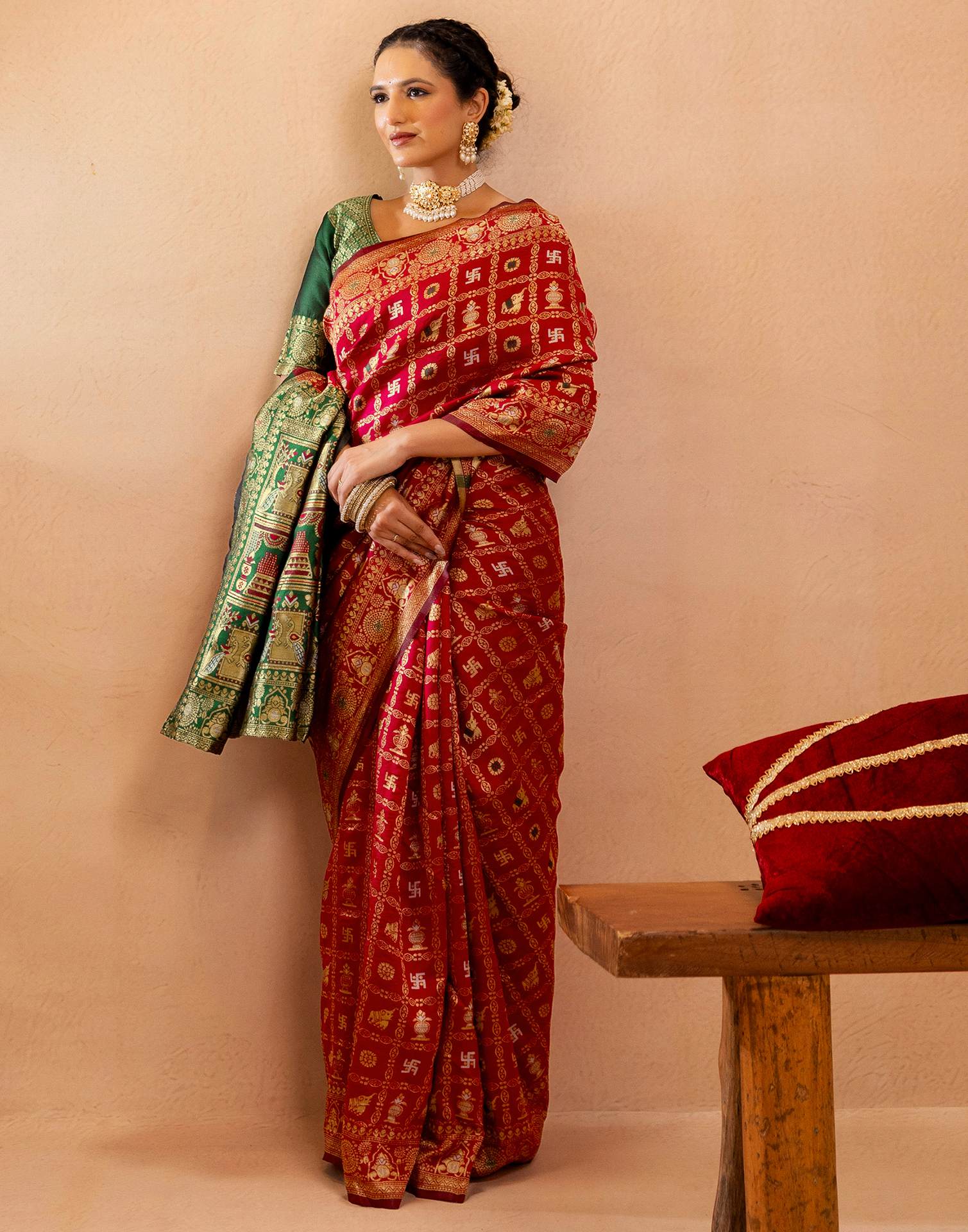 Red Silk Woven Patola Saree