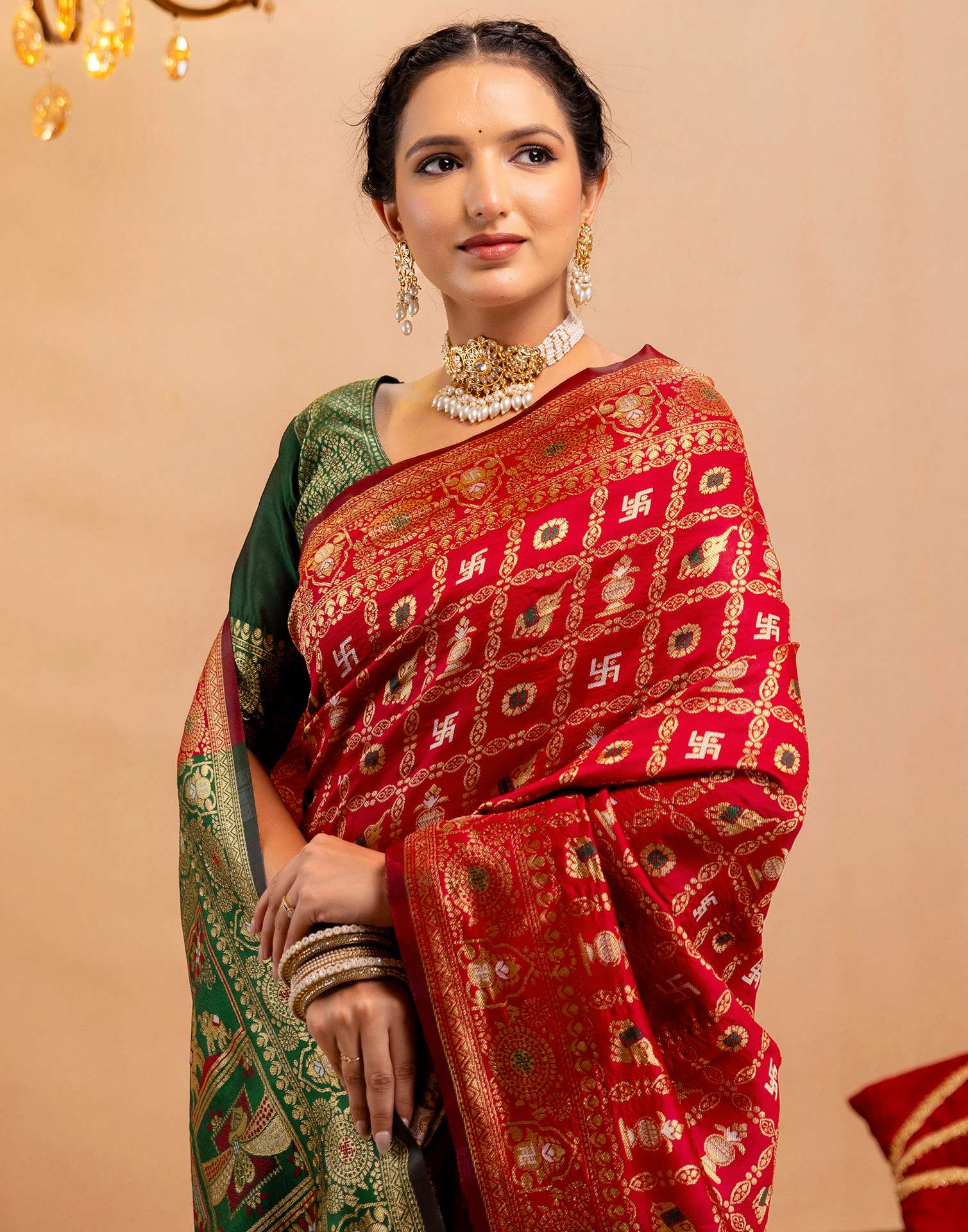 Red Silk Woven Patola Saree