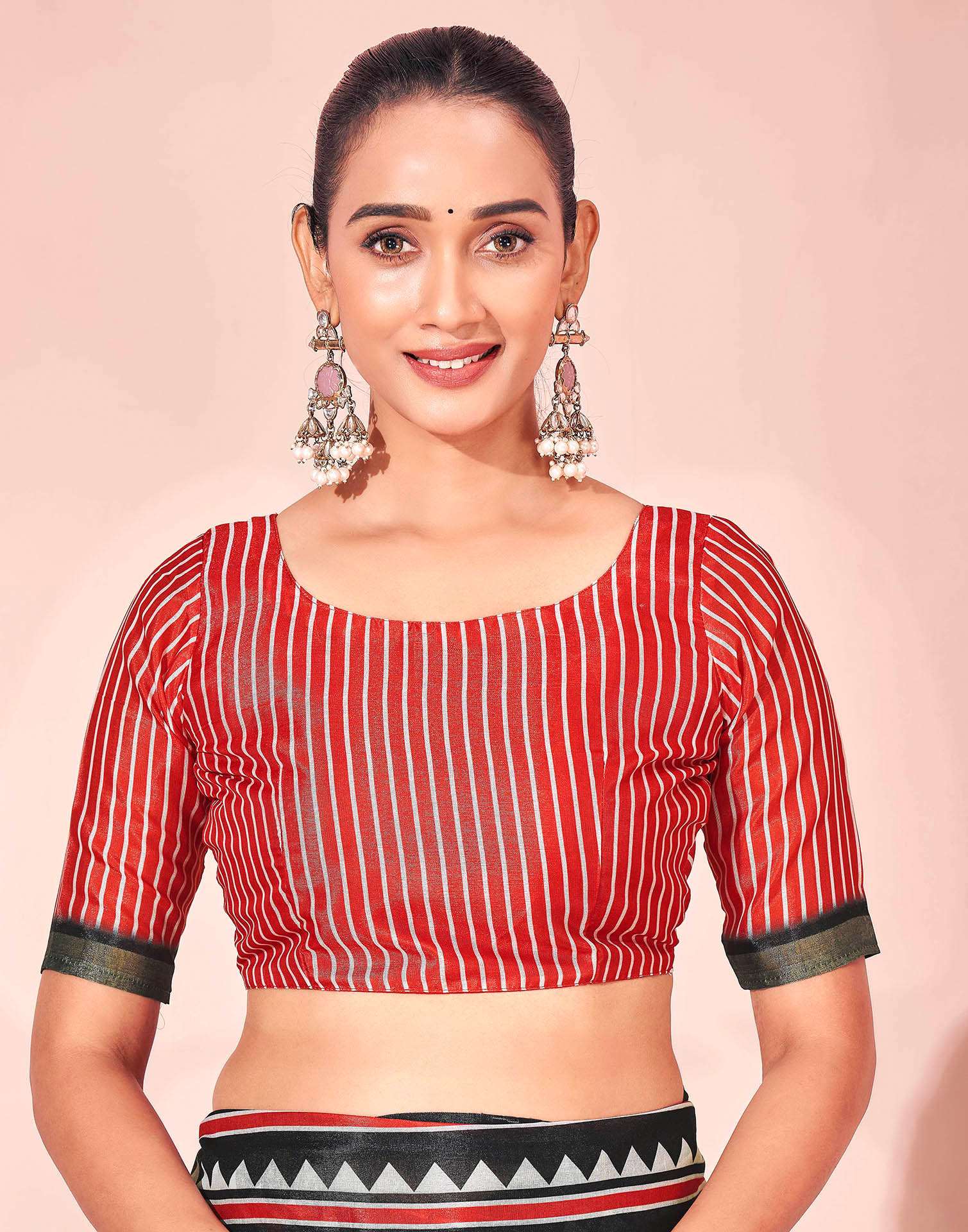 Black Silk Printed Saree