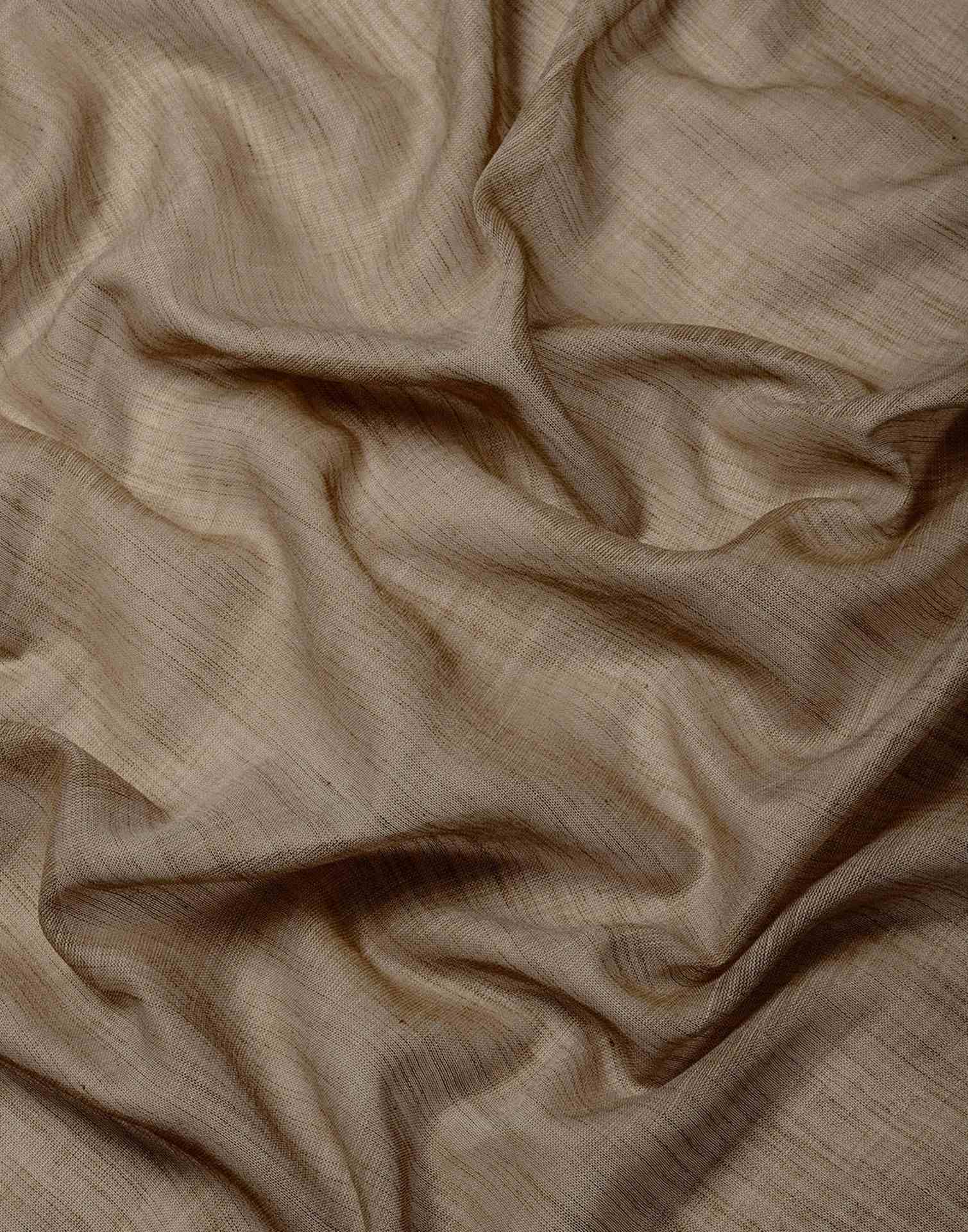 Dusty Beige Cotton Woven Saree