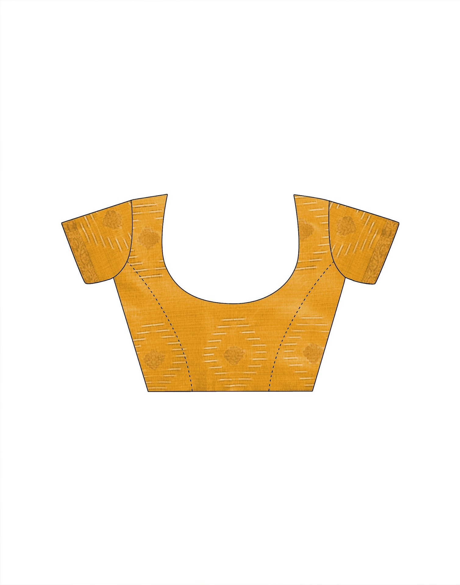 Yellow Cotton Chanderi Woven Saree
