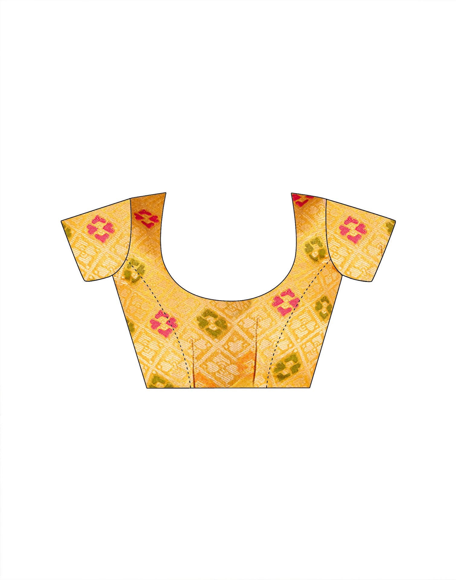 Yellow Tissue Silk Woven Floral Saree