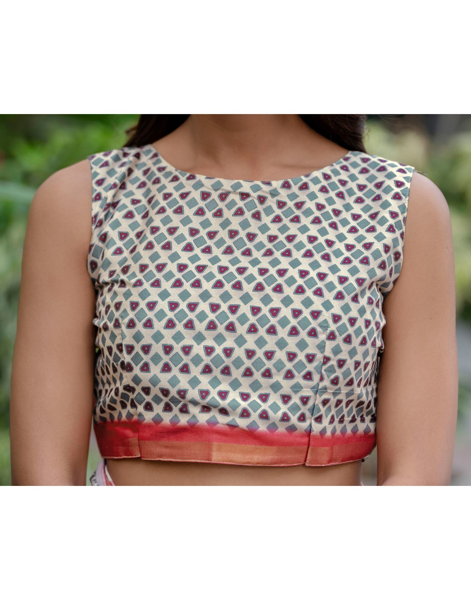 Maroon Silk Printed Zari Border Saree