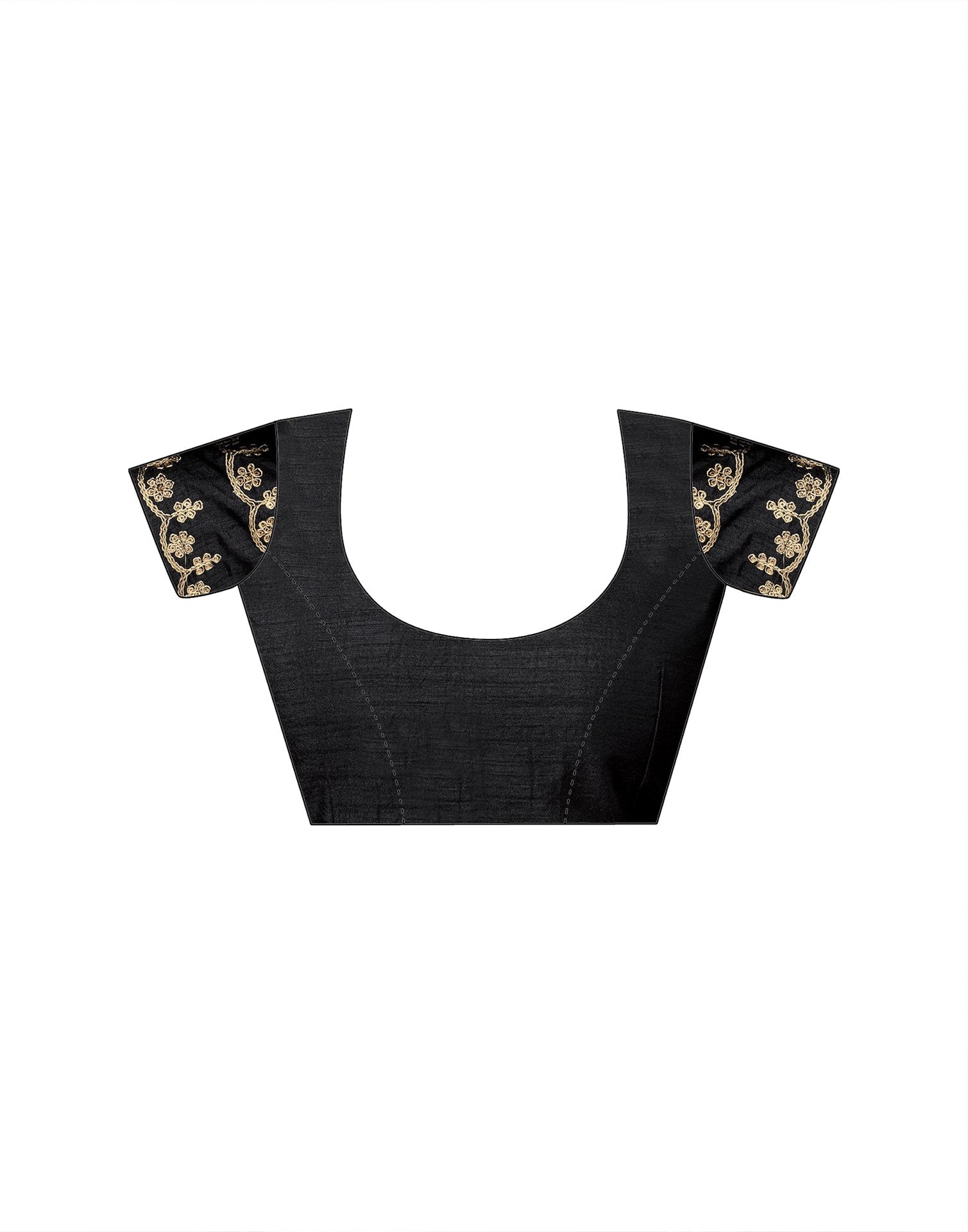 Black Chiffon Bandhani Printed Lace Saree