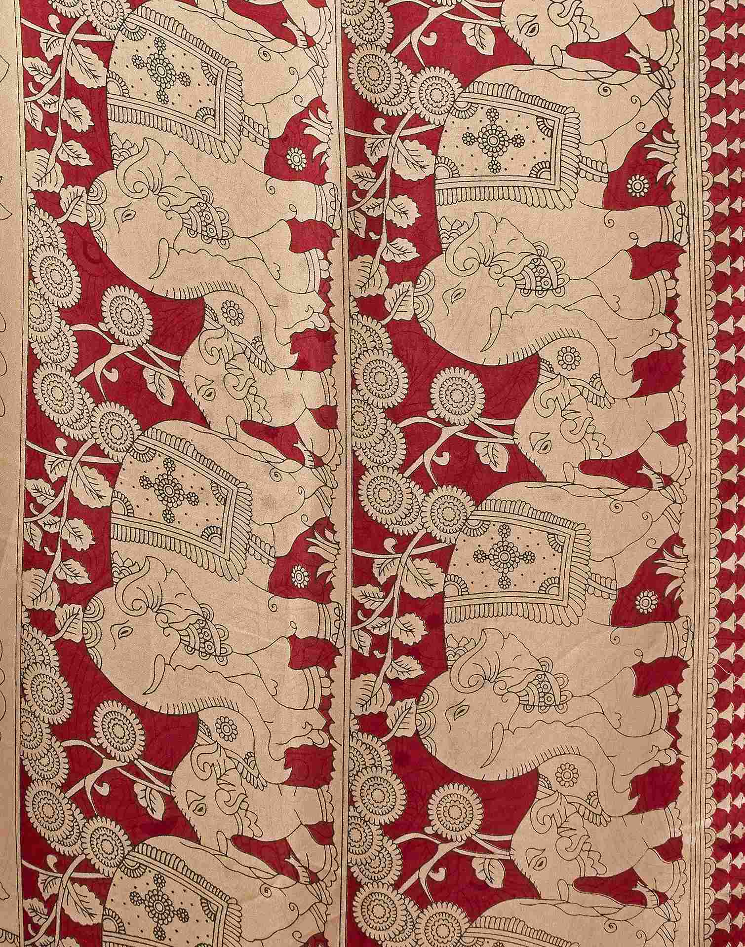Beige Georgette Printed Saree