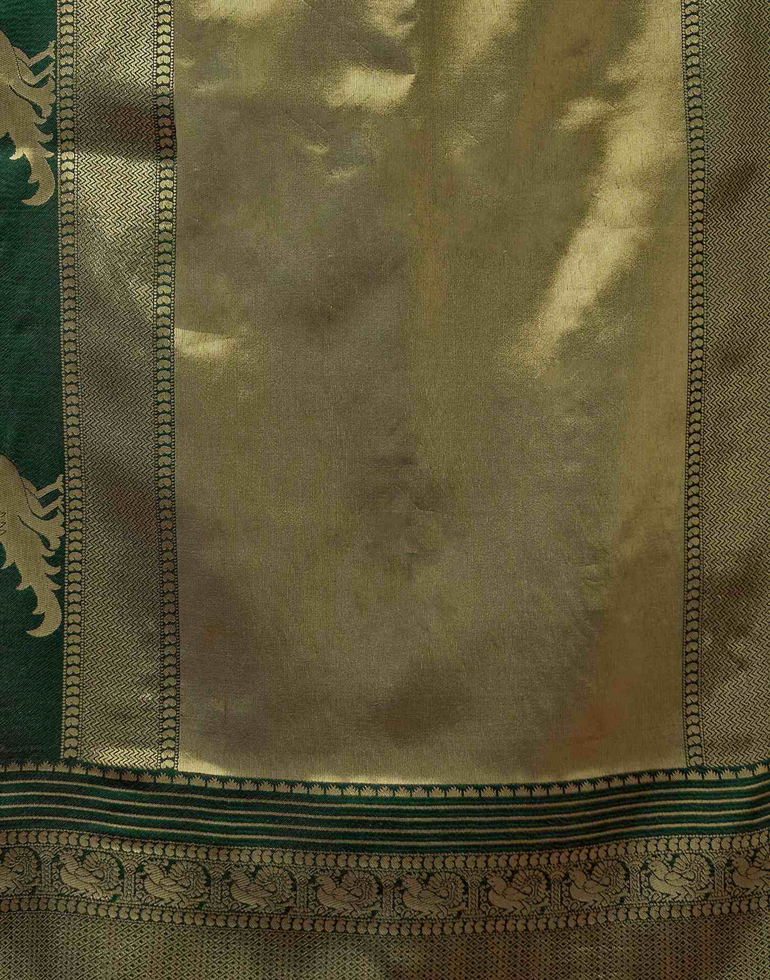 Pista Green Silk Woven Saree