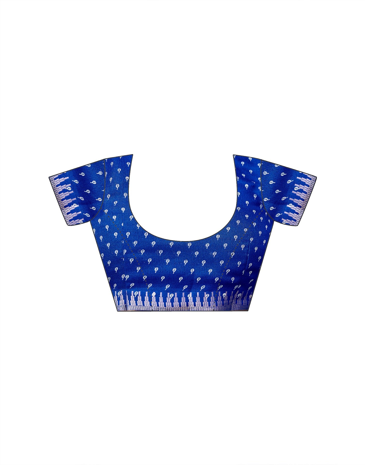 Blue Georgette Warli Printed Saree