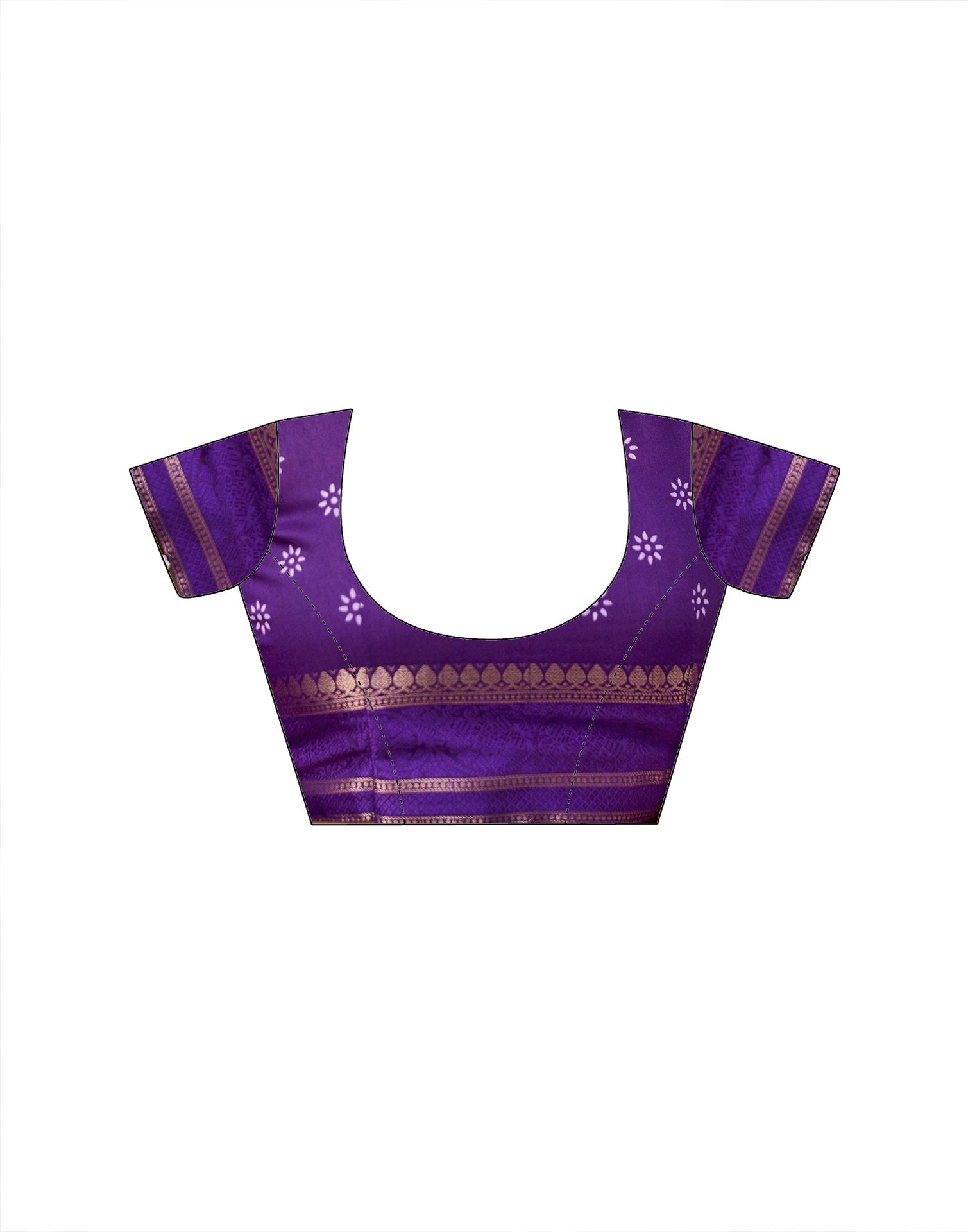 Dark Purple Georgette Printed Saree