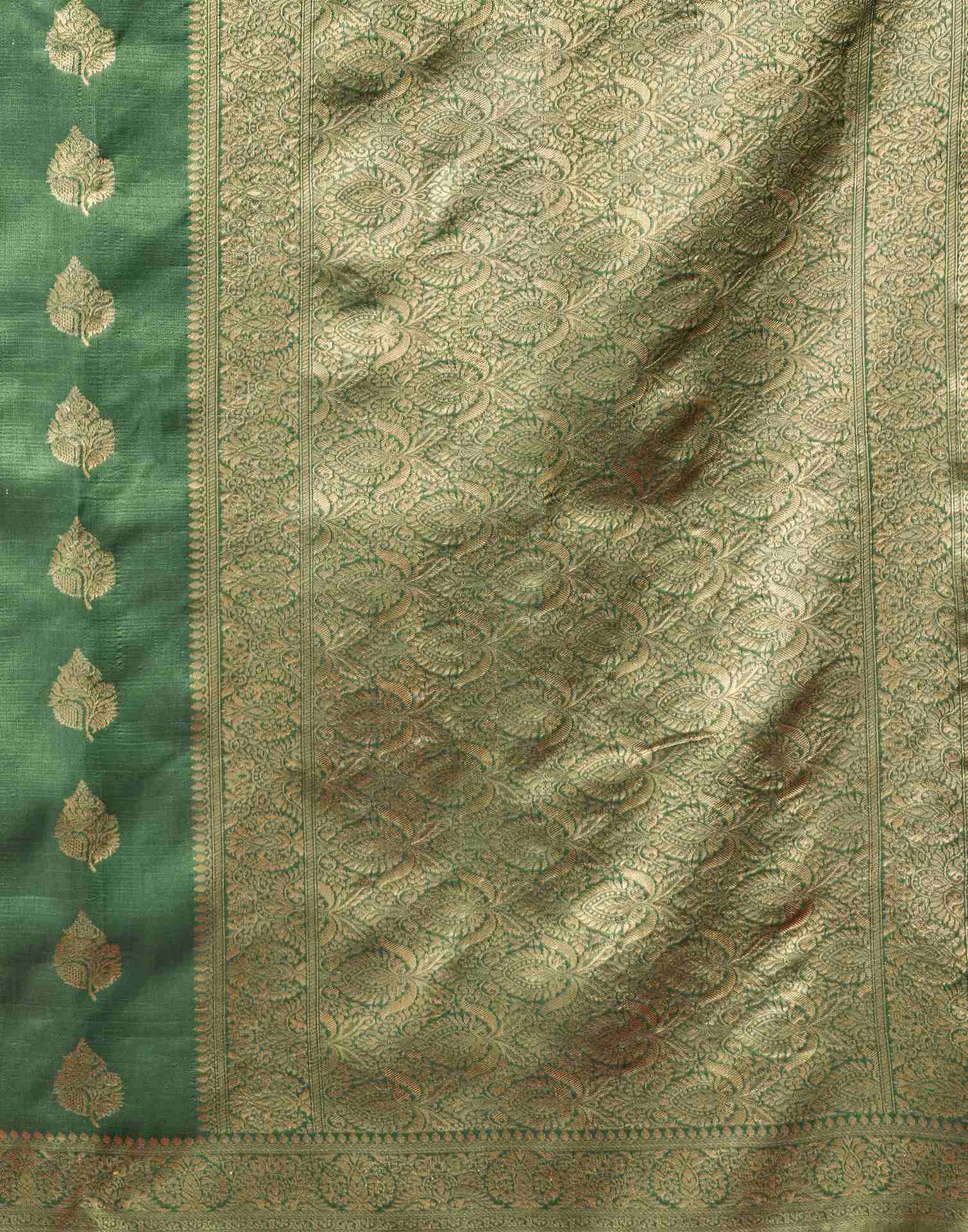 Green Silk Woven Banarasi Saree
