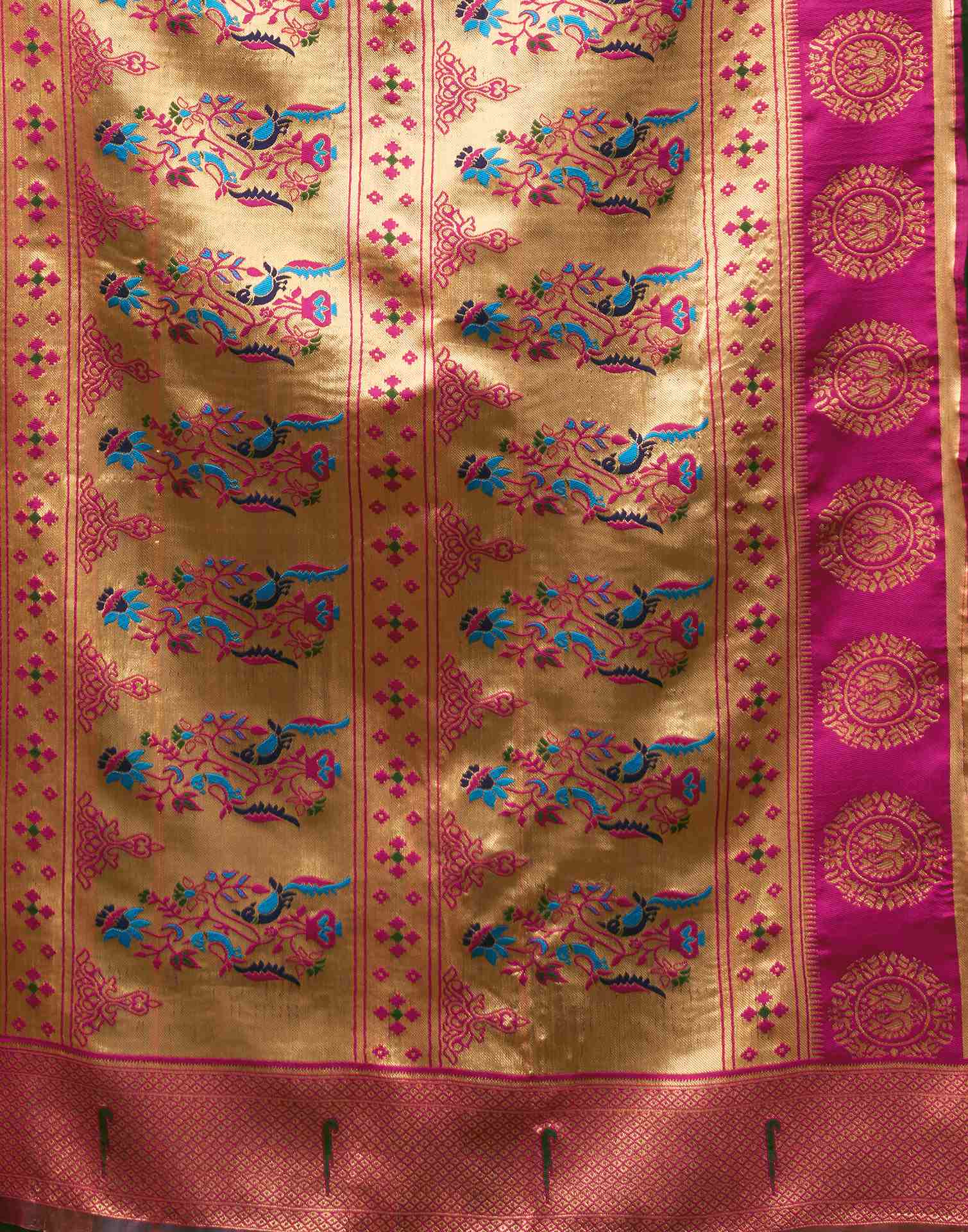 Dark Green Silk Woven Paithani Saree