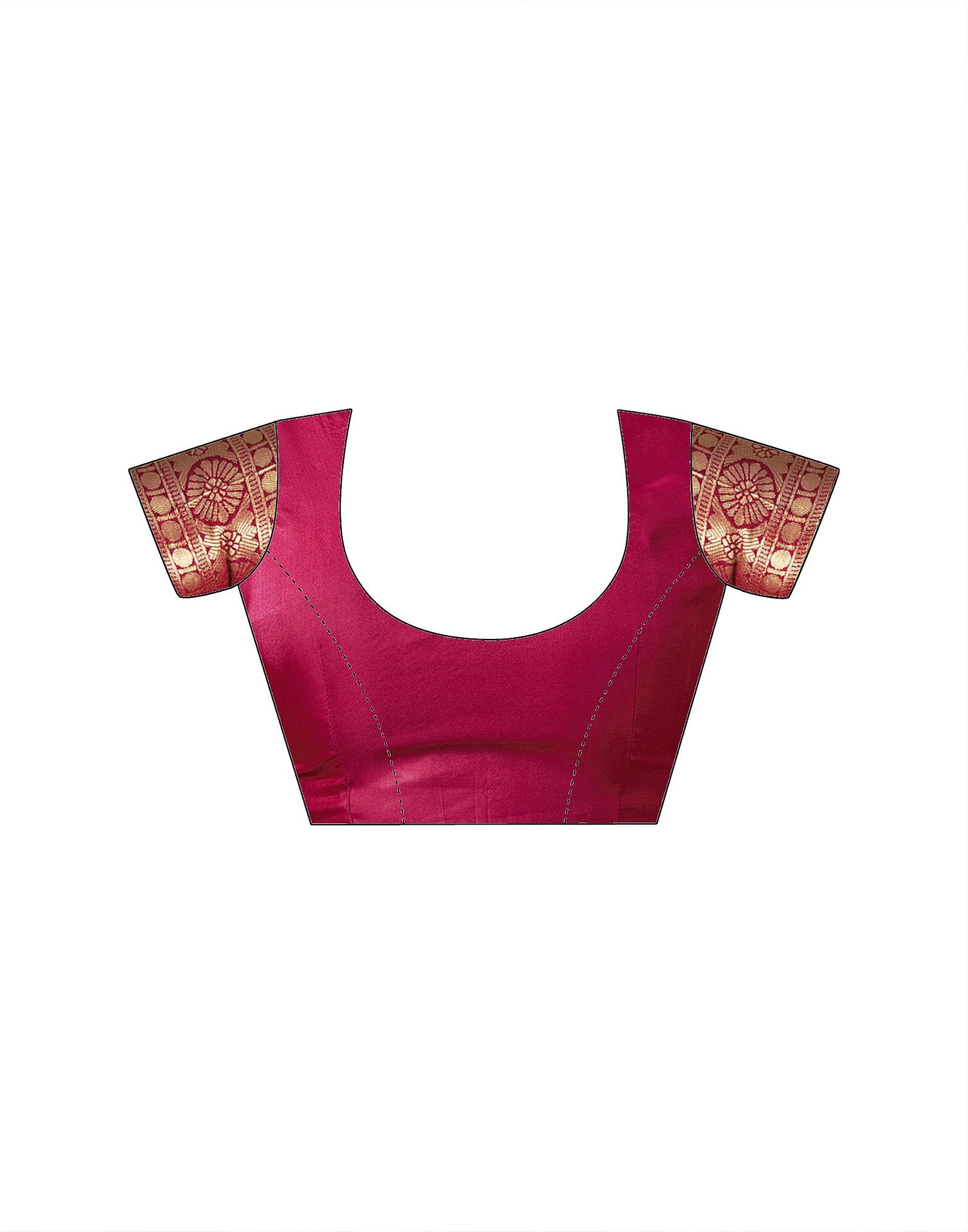 Dark Pink Silk Woven Banarasi Saree