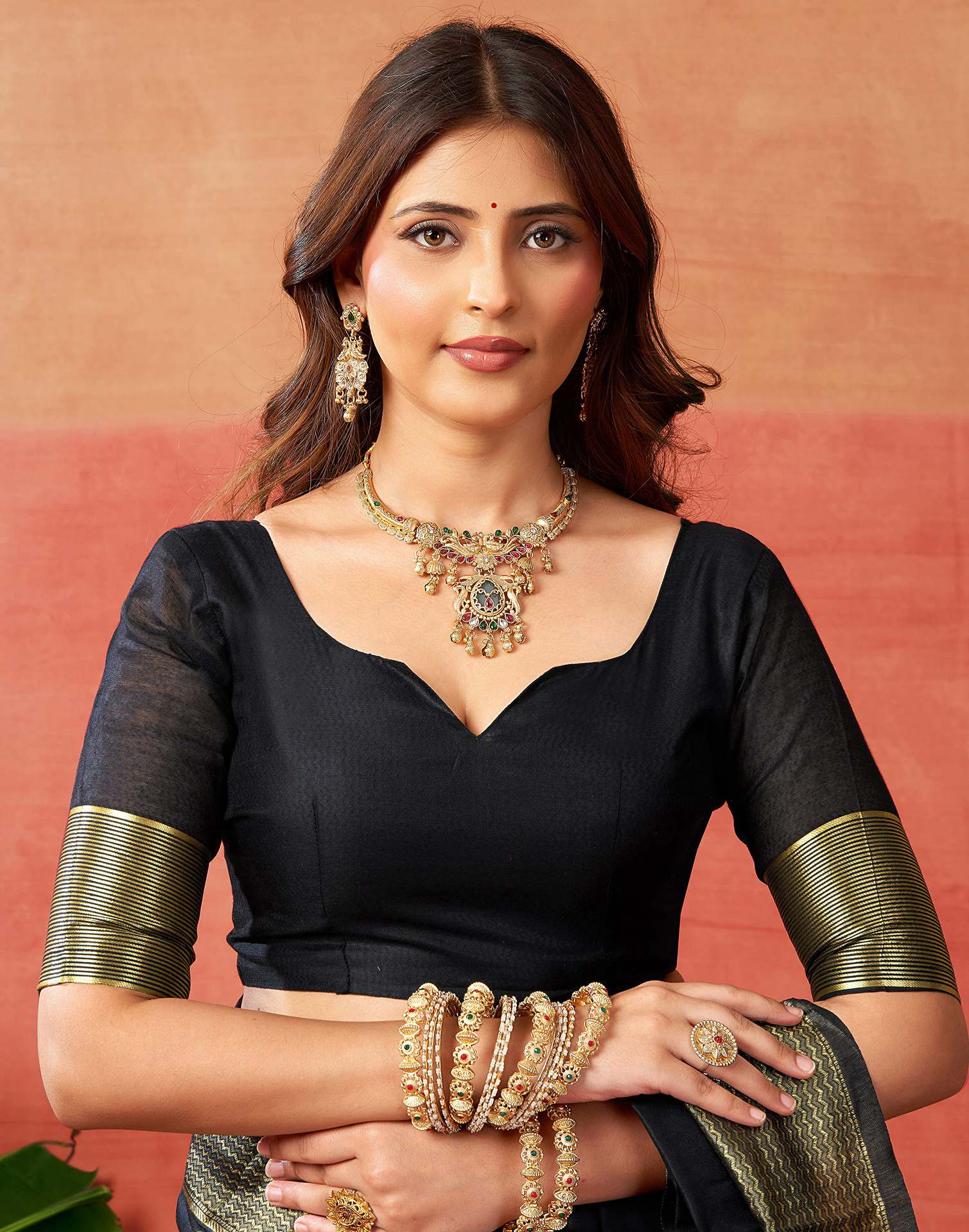 Black Silk Woven Banarasi Saree