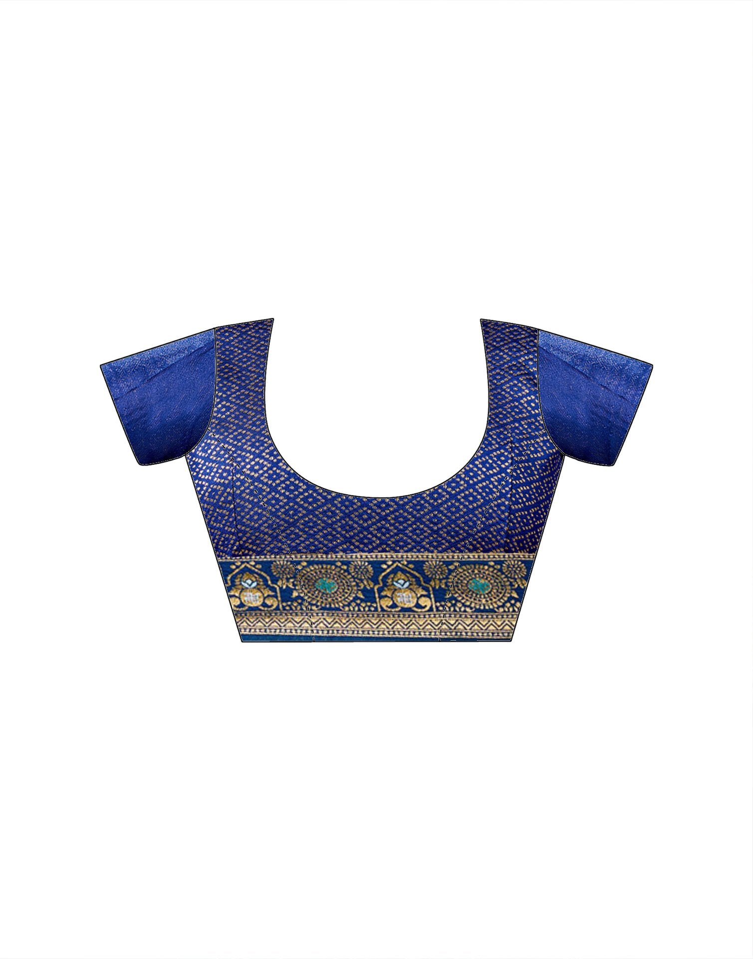 Sky Blue Silk Woven Patola Saree