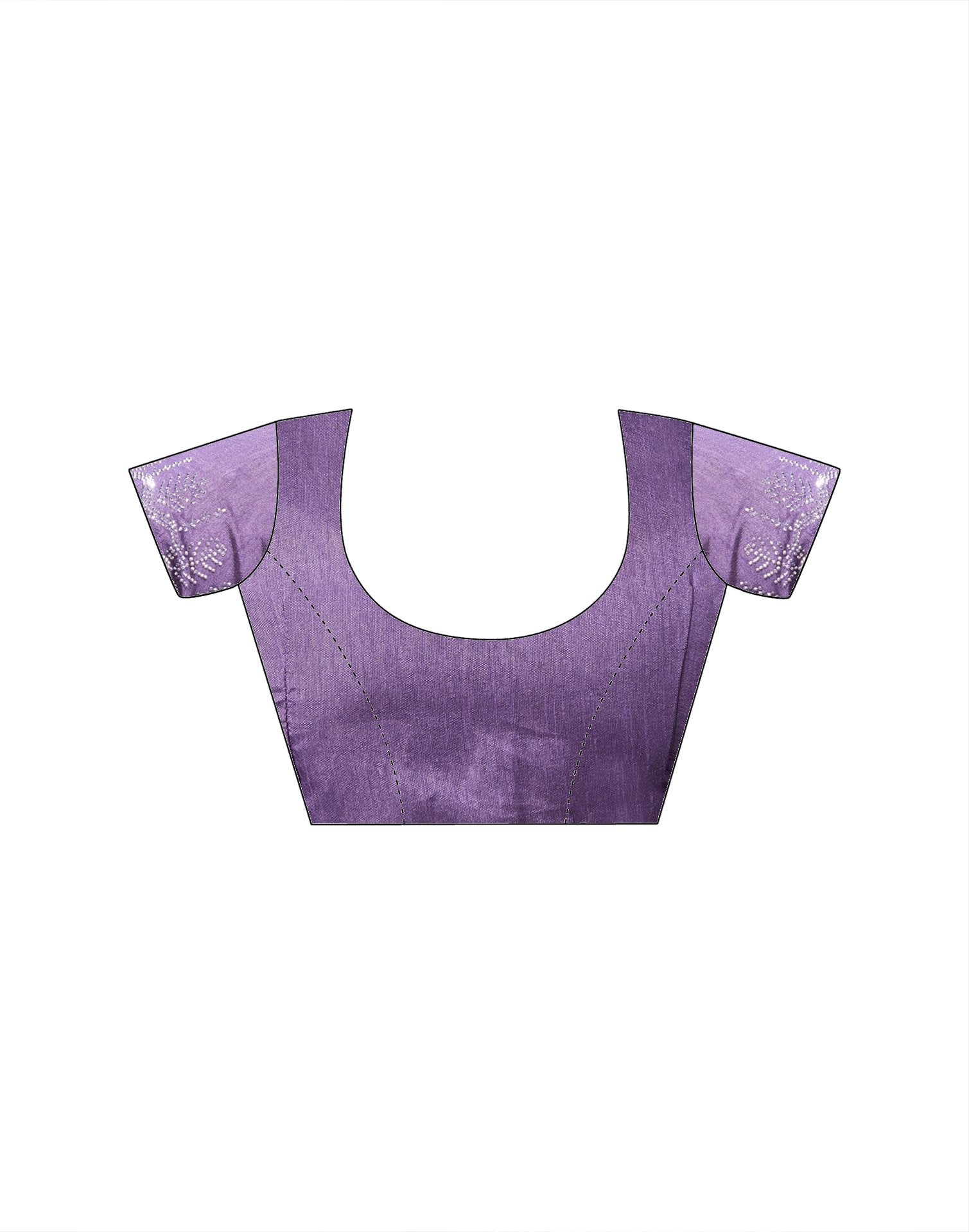 Lavender Georgette Woven Saree