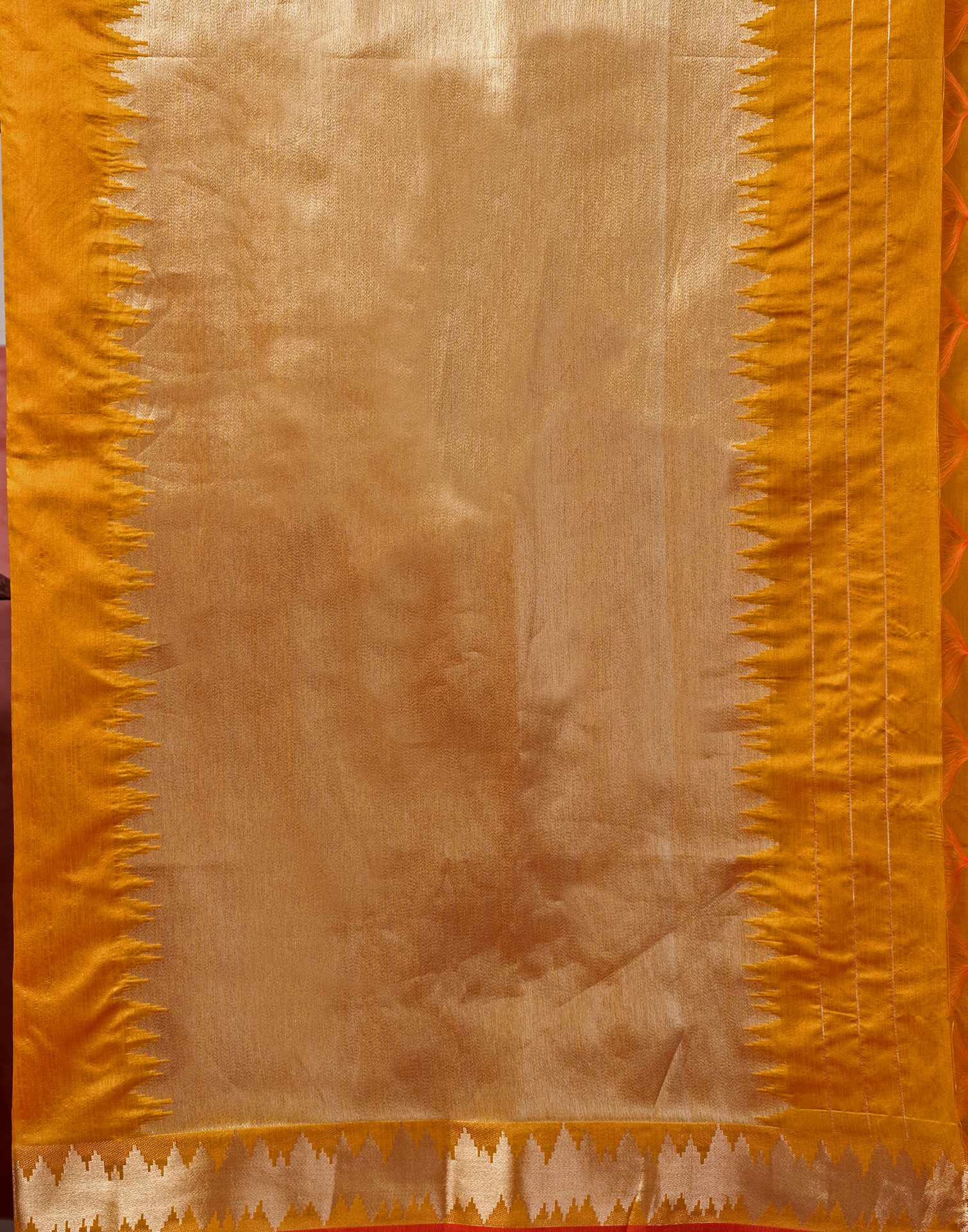 Turmeric Yellow Silk Woven Kanjivaram Saree