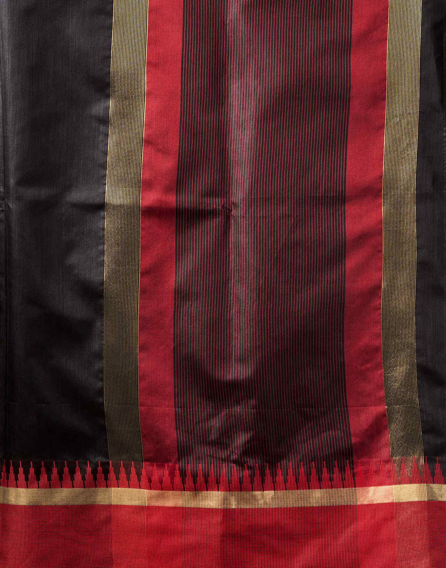Black Silk Woven Kanjivaram Saree