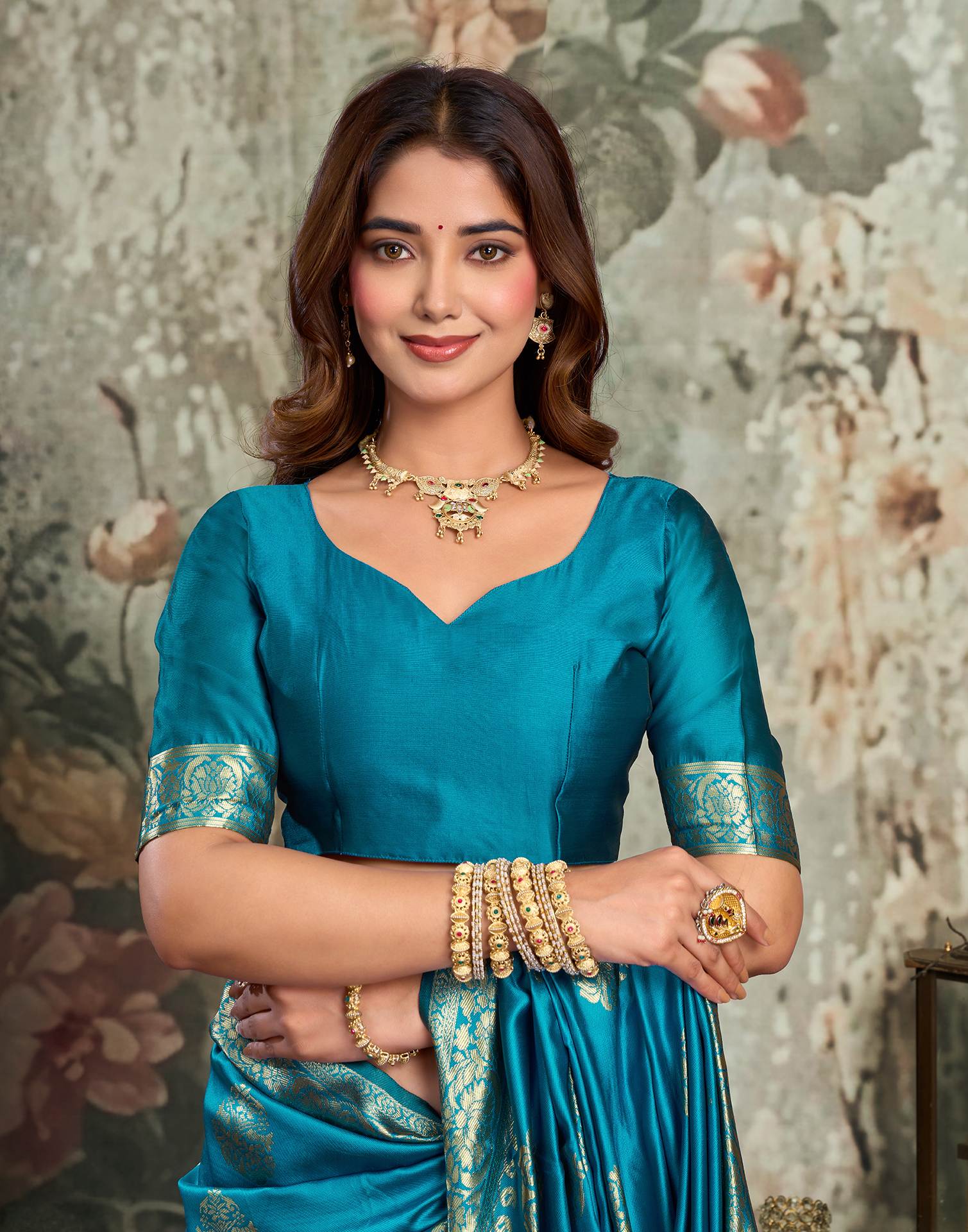 Blue Silk Woven Banarasi Saree