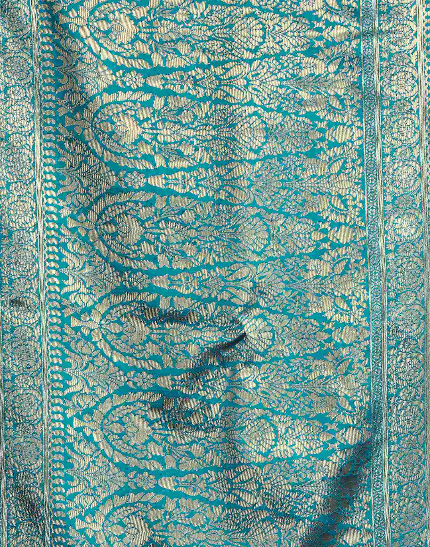 Blue Silk Woven Banarasi Saree
