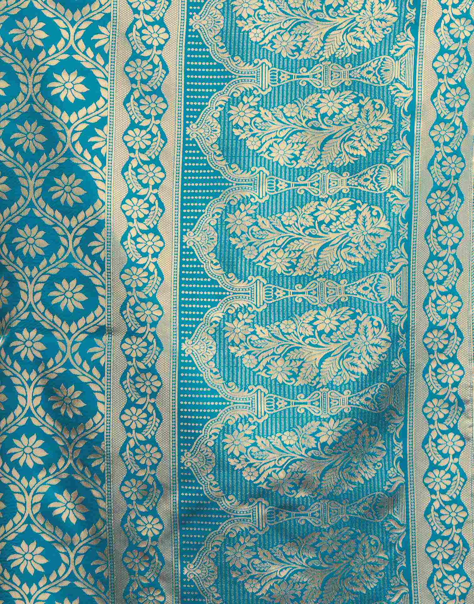 Blue Silk Woven Banarasi Saree