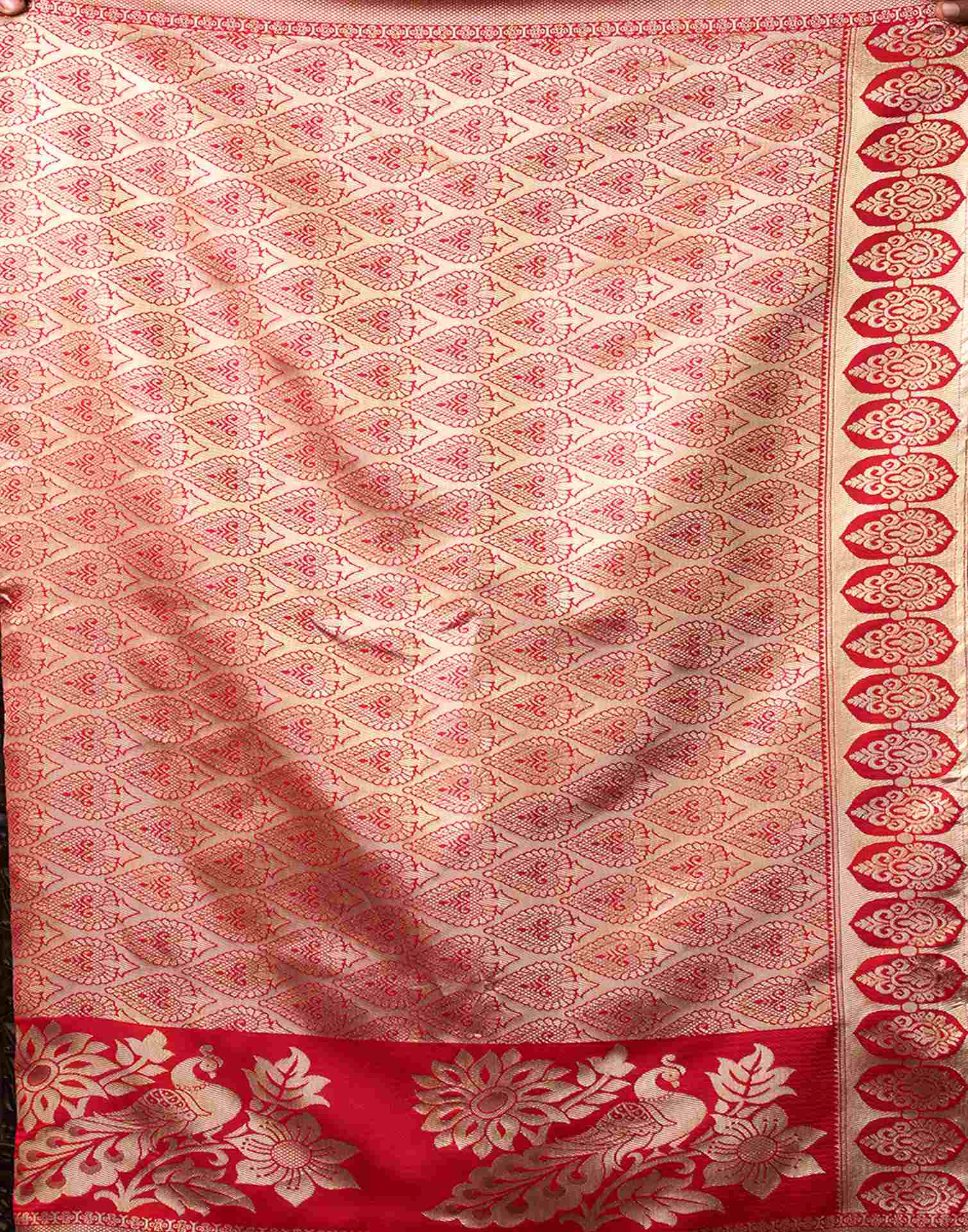 Red Silk Woven Banarasi Saree