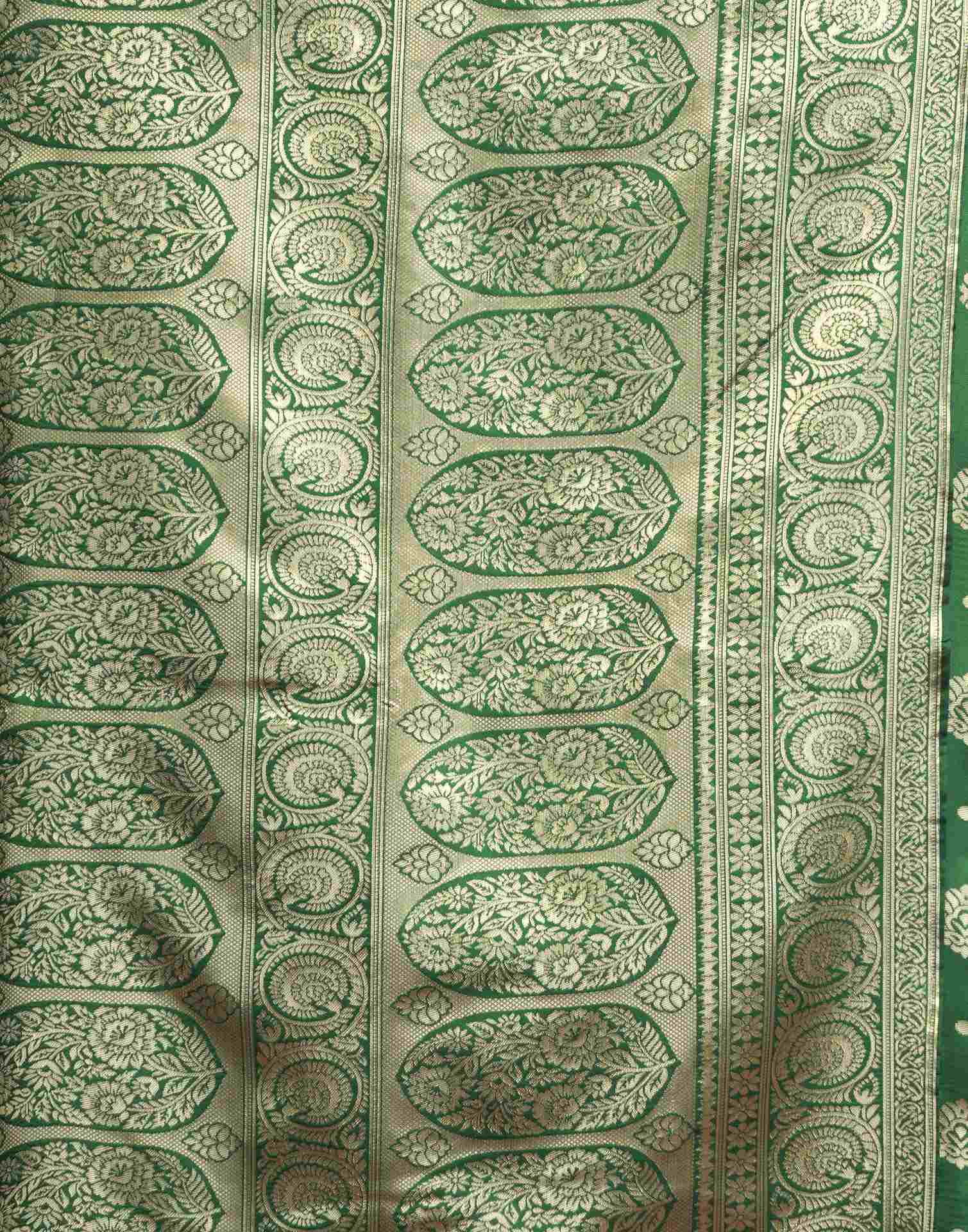 Green Silk Woven Banarasi Saree