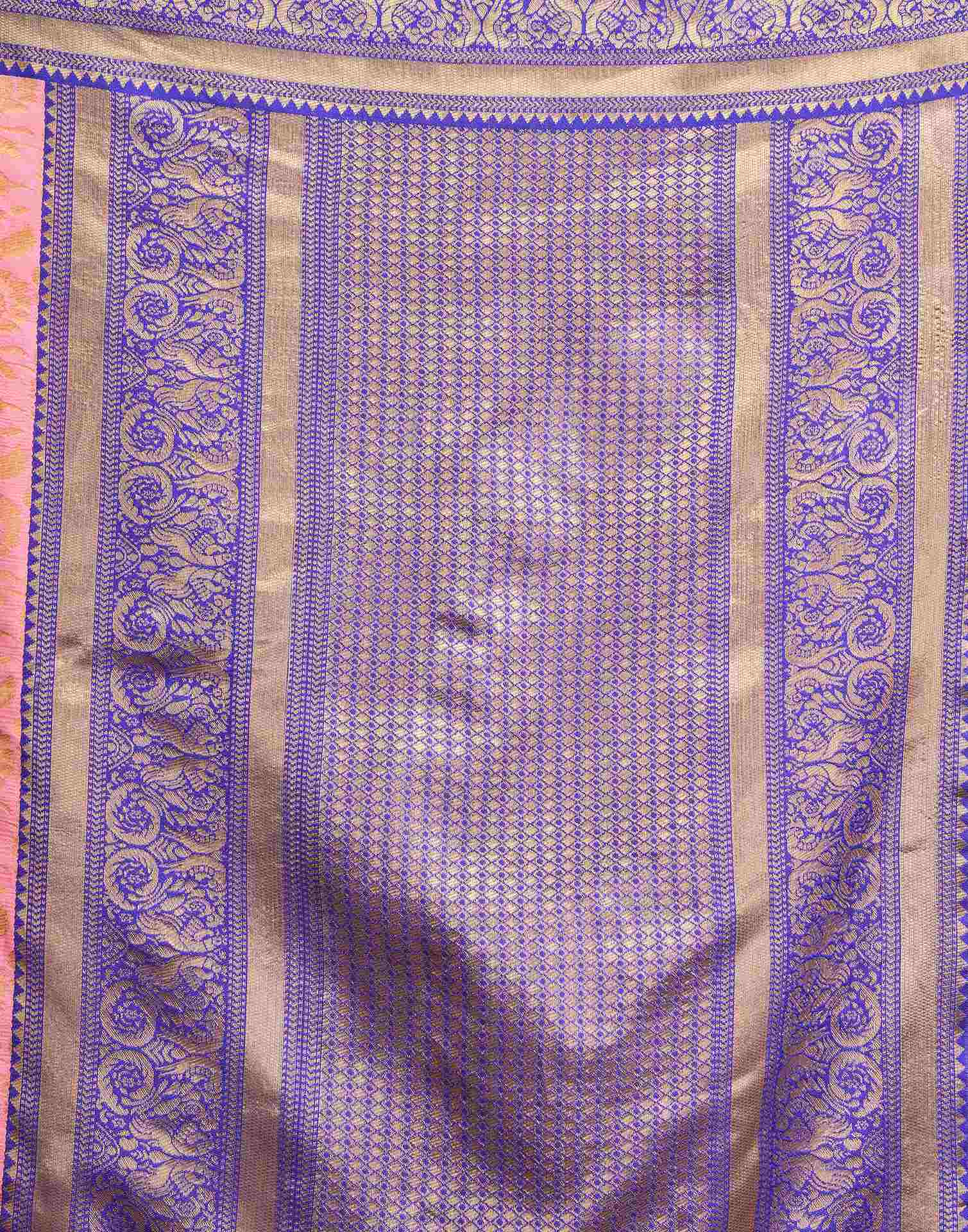 Light Pink Silk Woven Kanjivaram Saree