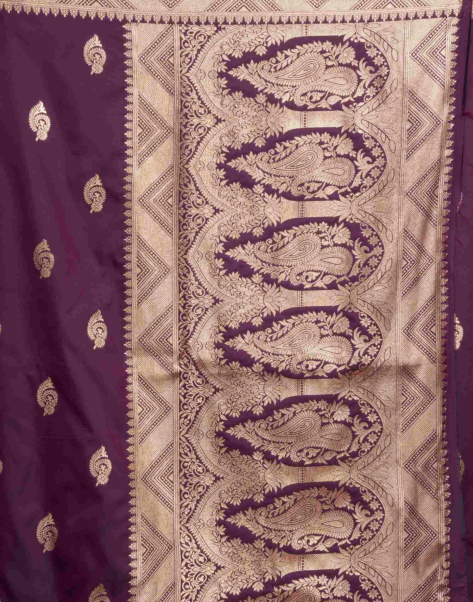 Purple Silk Woven Banarasi Saree