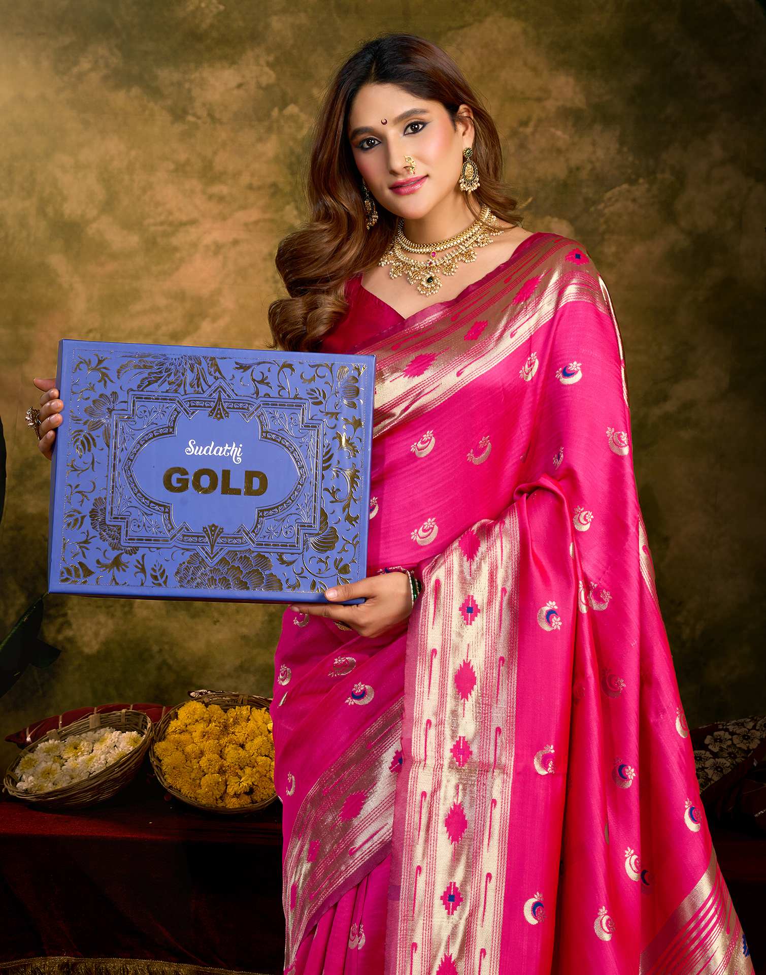 Pink Silk Woven Paithani Saree