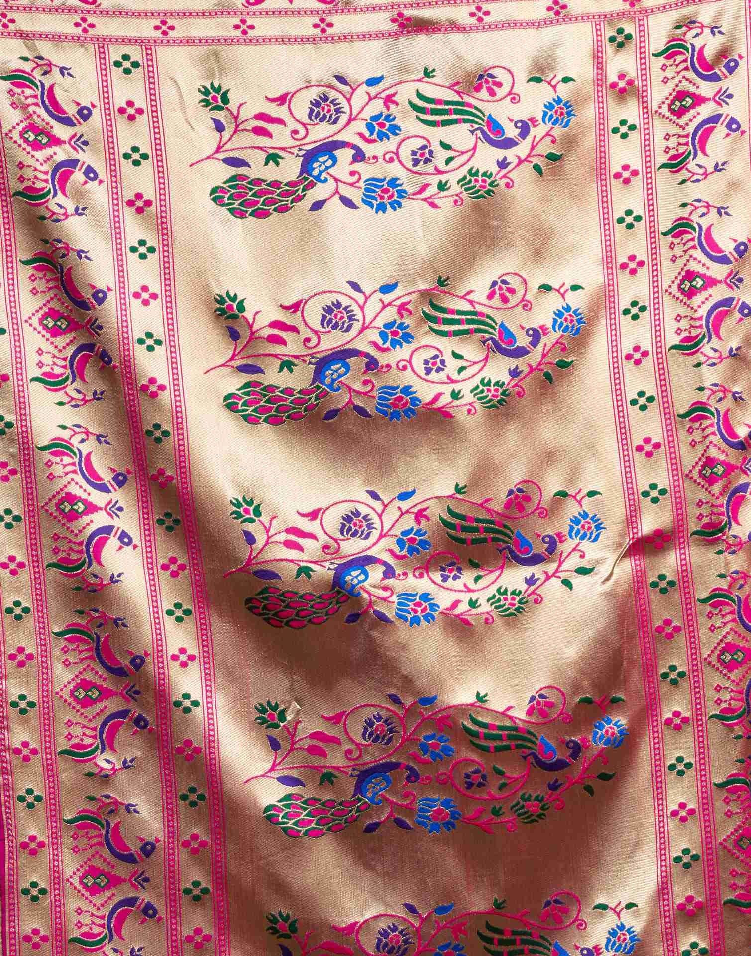 Pink Silk Woven Paithani Saree