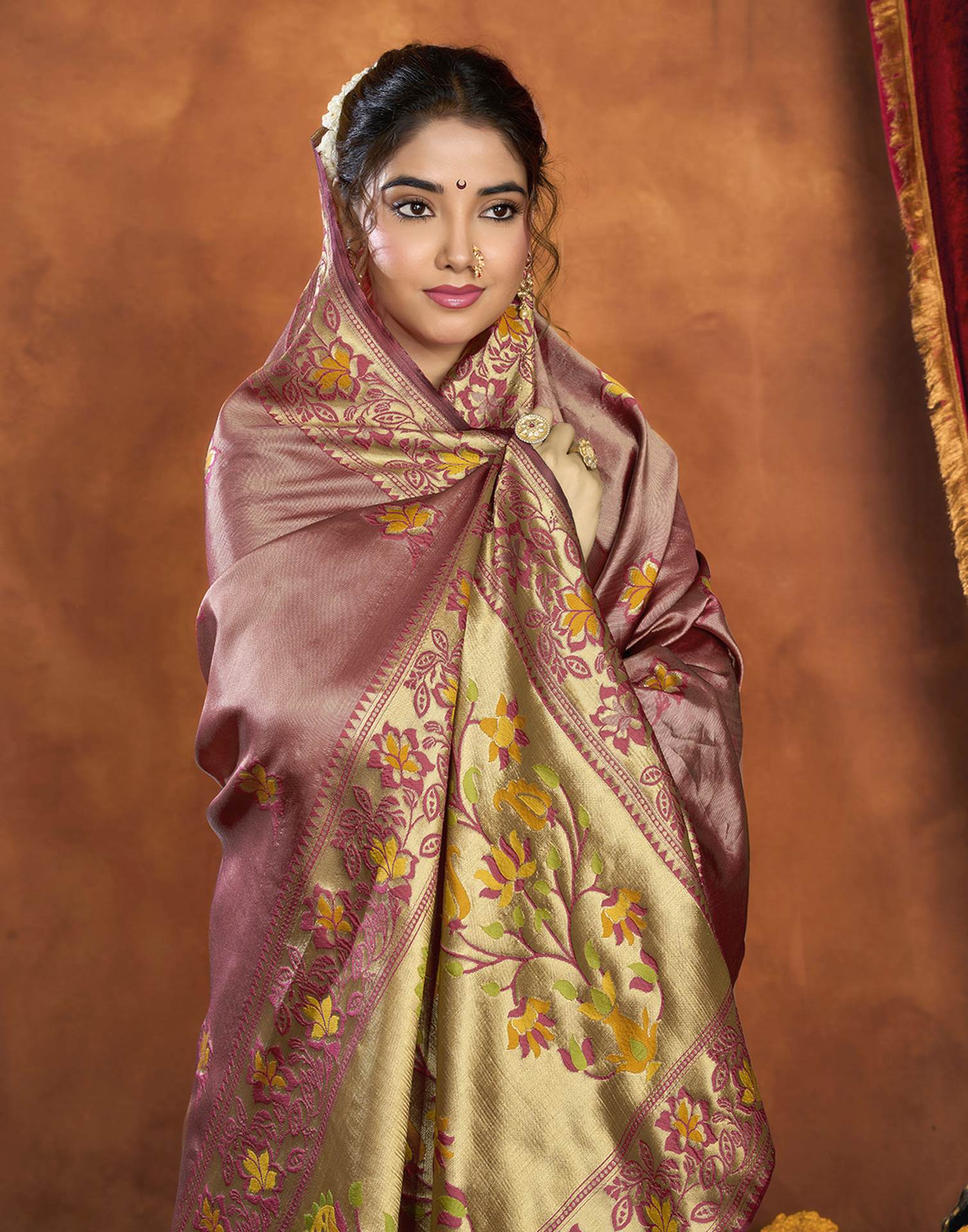 Purple Silk Woven Paithani Saree
