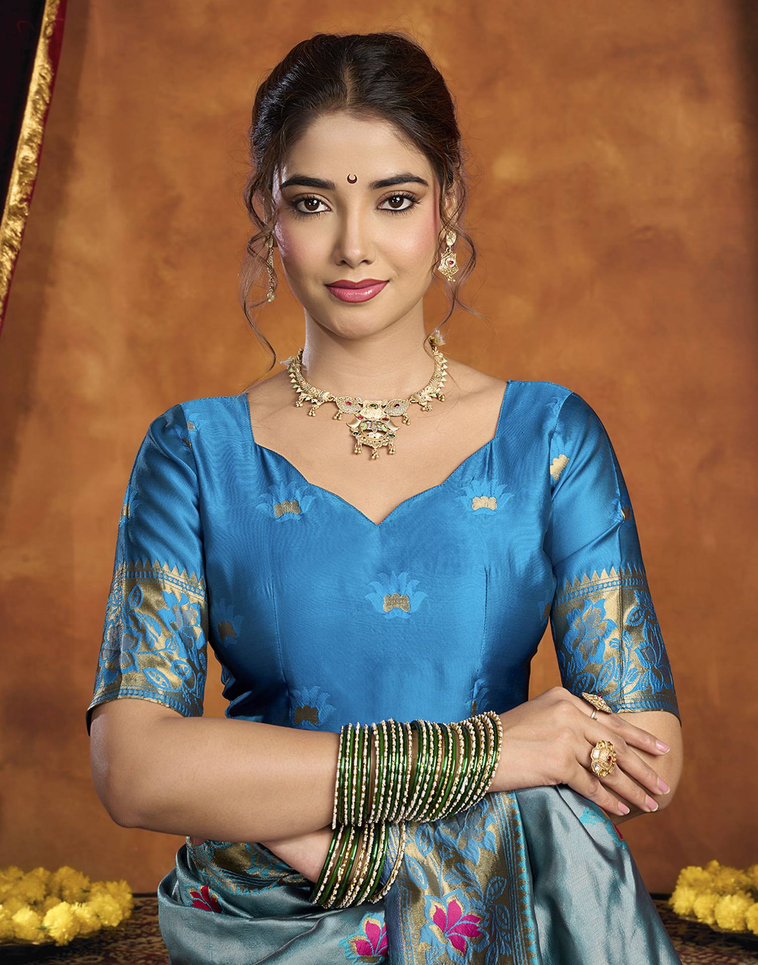 Blue Silk Woven Paithani Saree