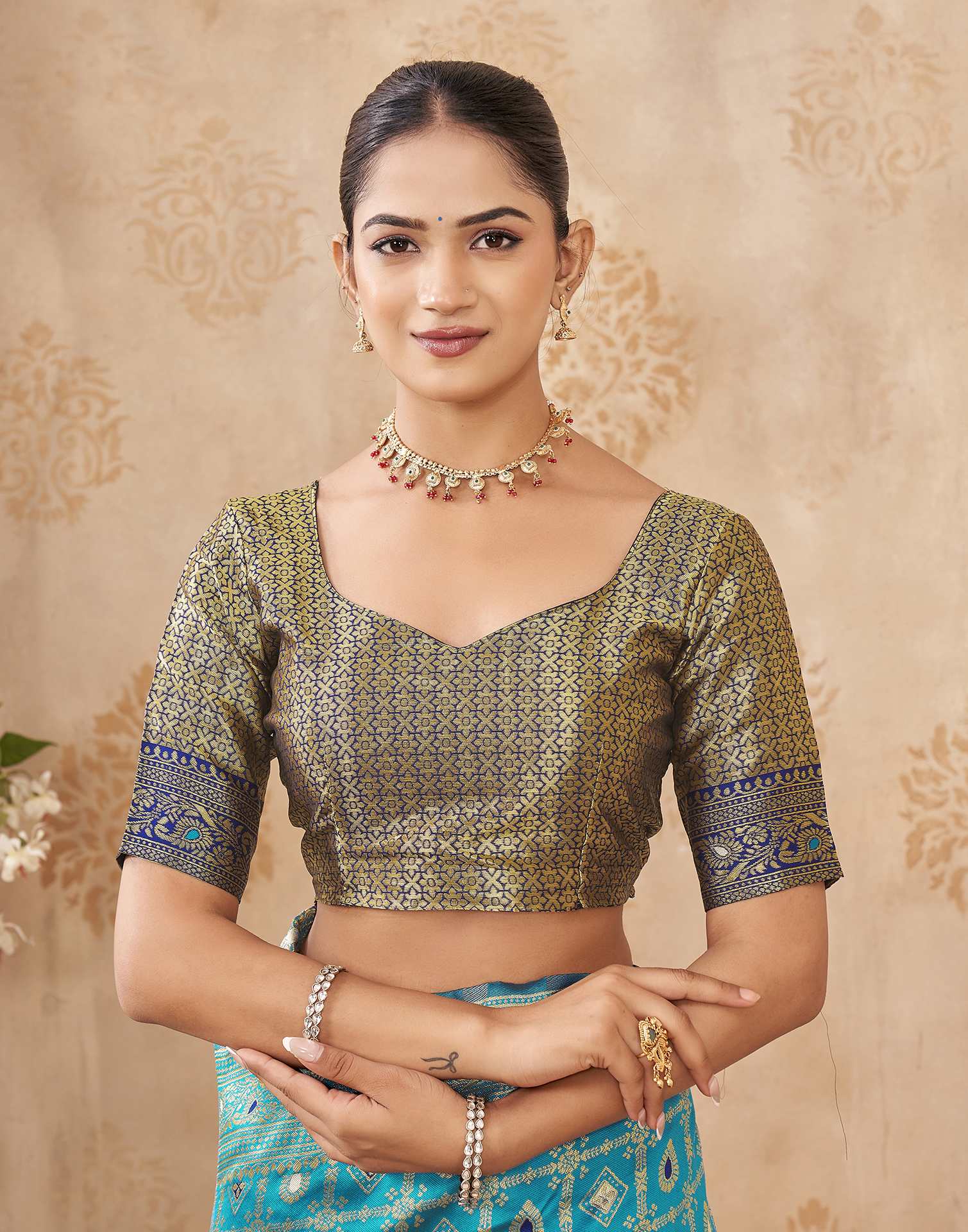 Blue Silk Woven Banarasi Saree