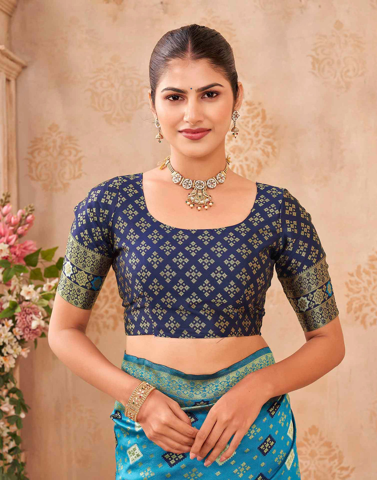 Blue Silk Woven Banarasi Saree
