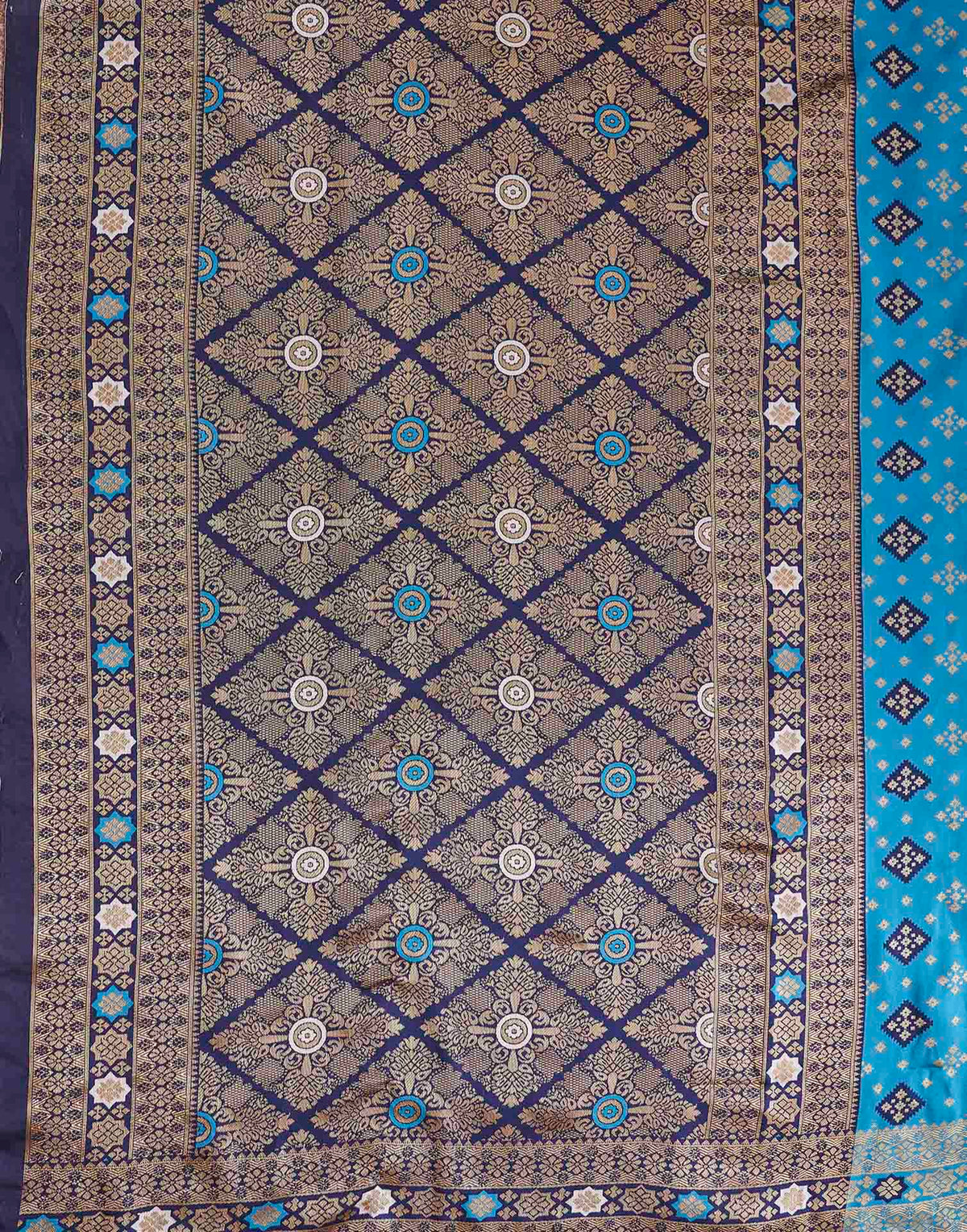Blue Silk Woven Banarasi Saree