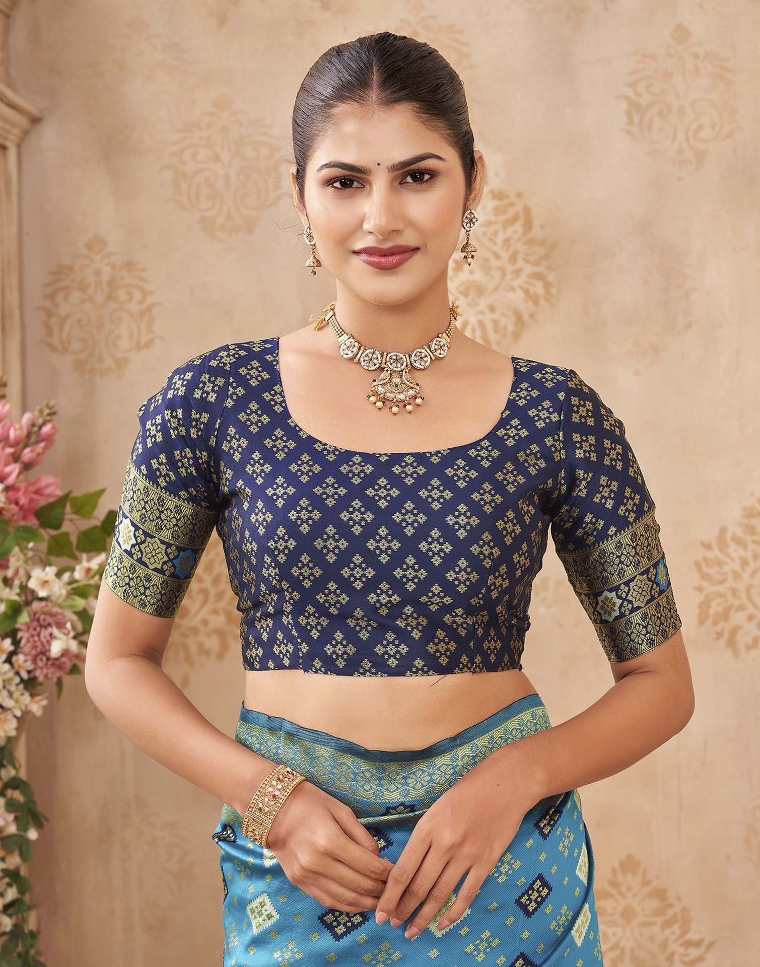 Blue Silk Woven Banarasi Saree