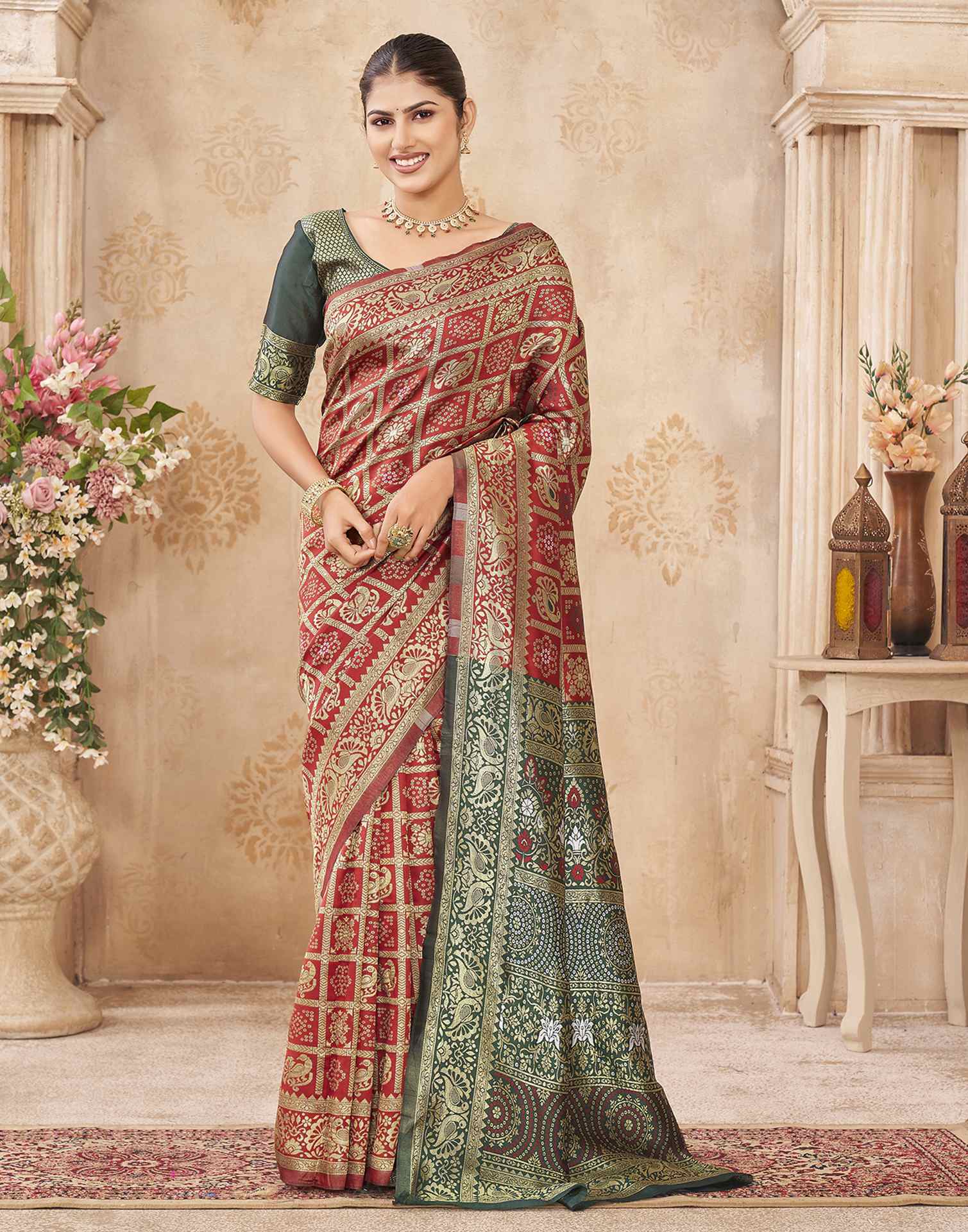 Red Silk Woven Patola Saree