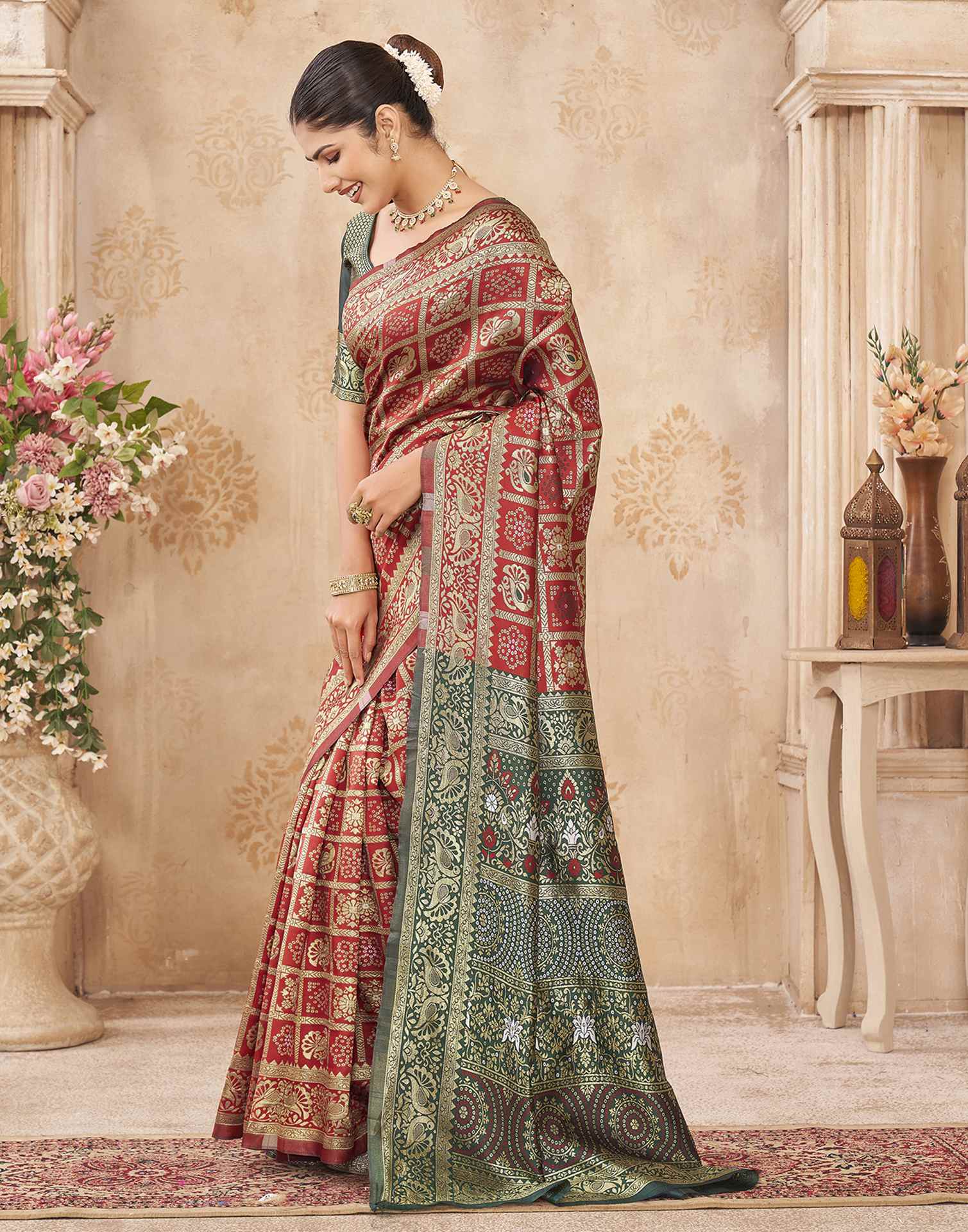 Red Silk Woven Patola Saree